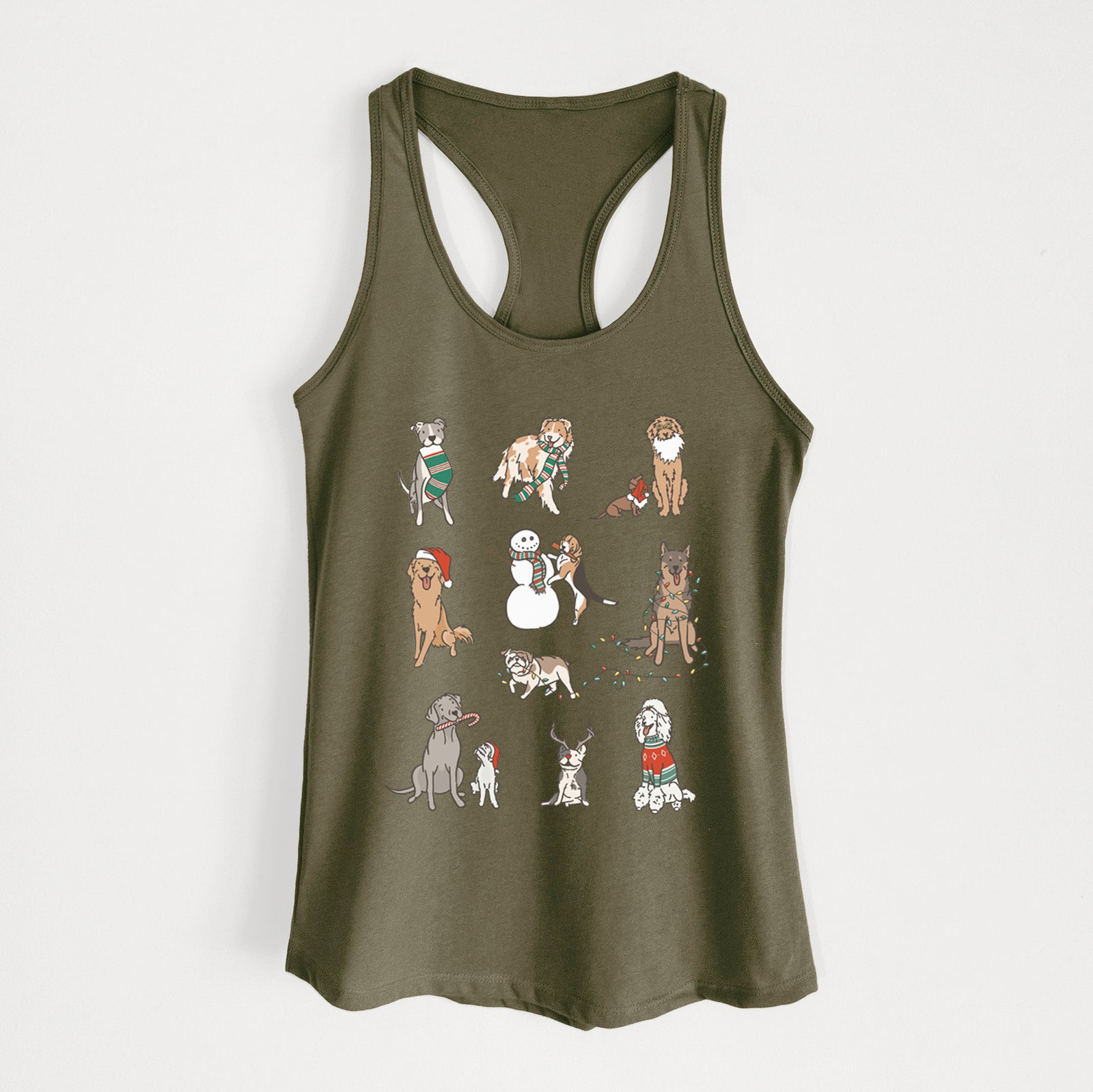 Christmas Pups - Women's Racerback Tanktop