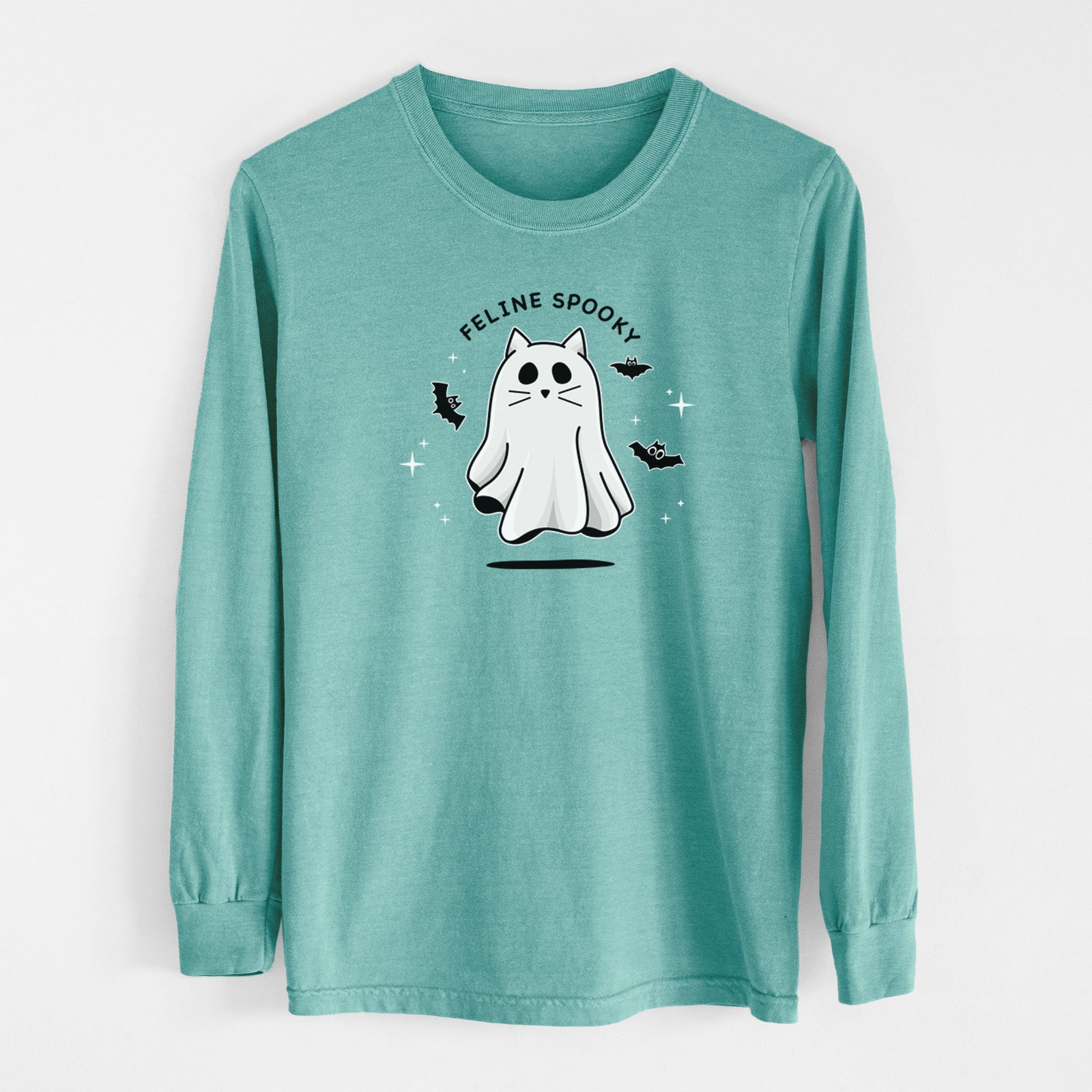 Vibrant Feline Spooky - Heavyweight 100% Cotton Long Sleeve