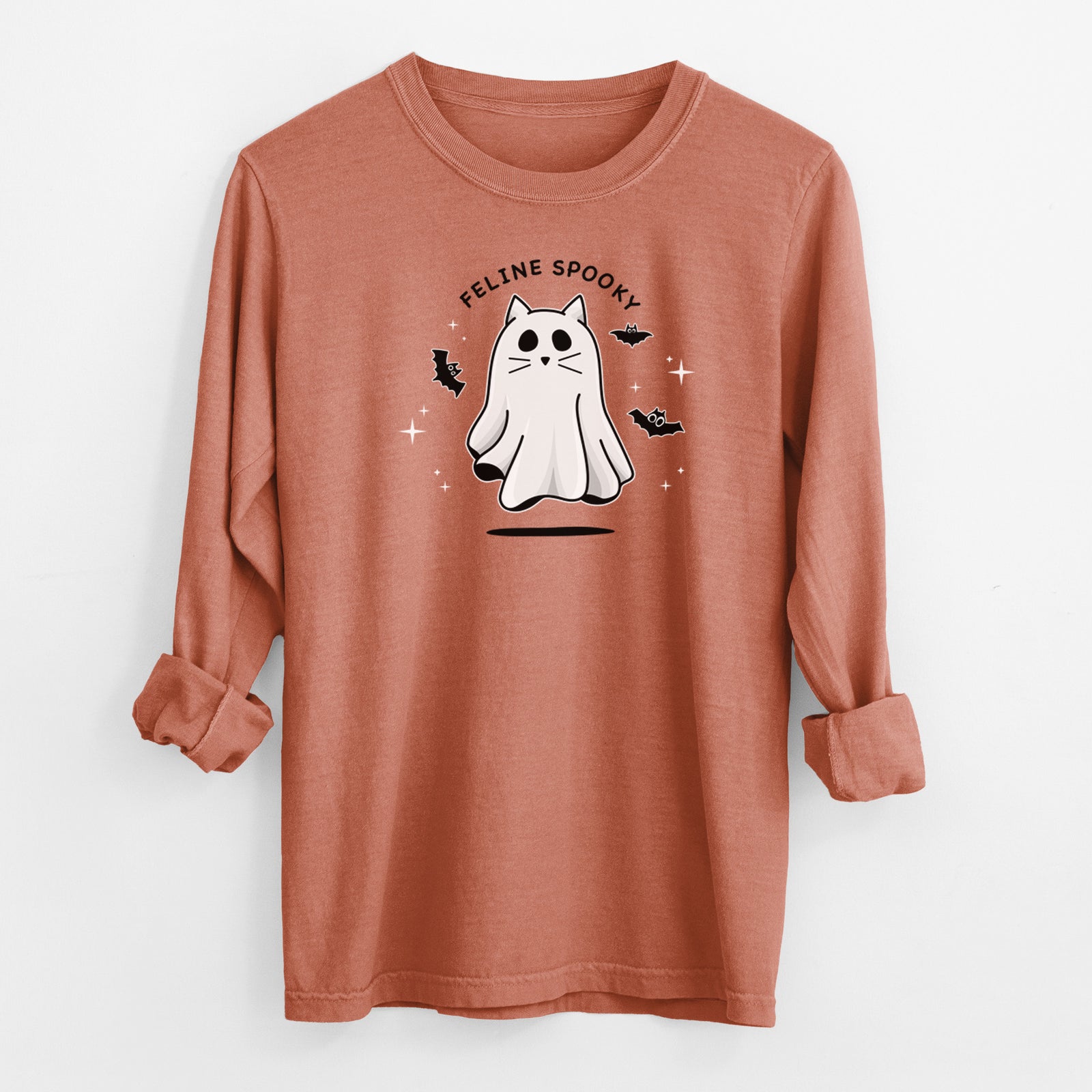 Vibrant Feline Spooky - Heavyweight 100% Cotton Long Sleeve