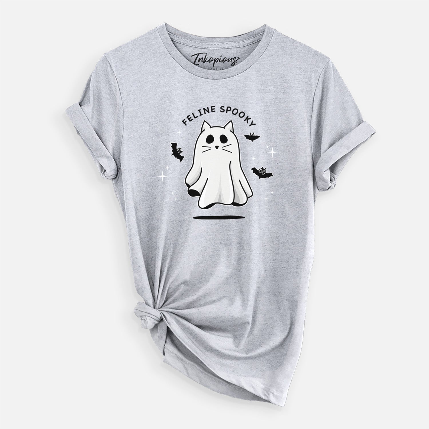 'Vibrant Feline Spooky' design on a Black Unisex crewneck