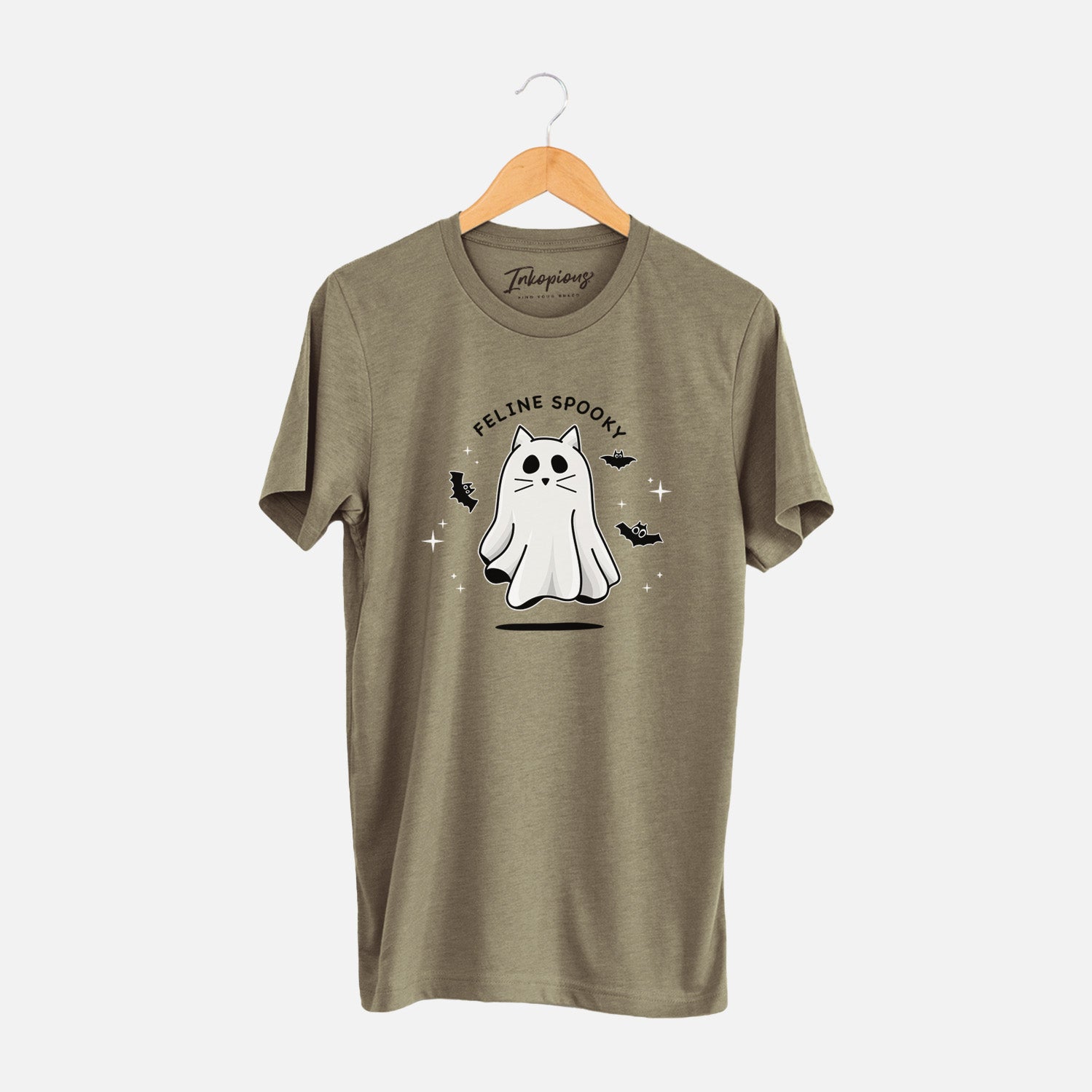 'Vibrant Feline Spooky' design on a Black Unisex crewneck