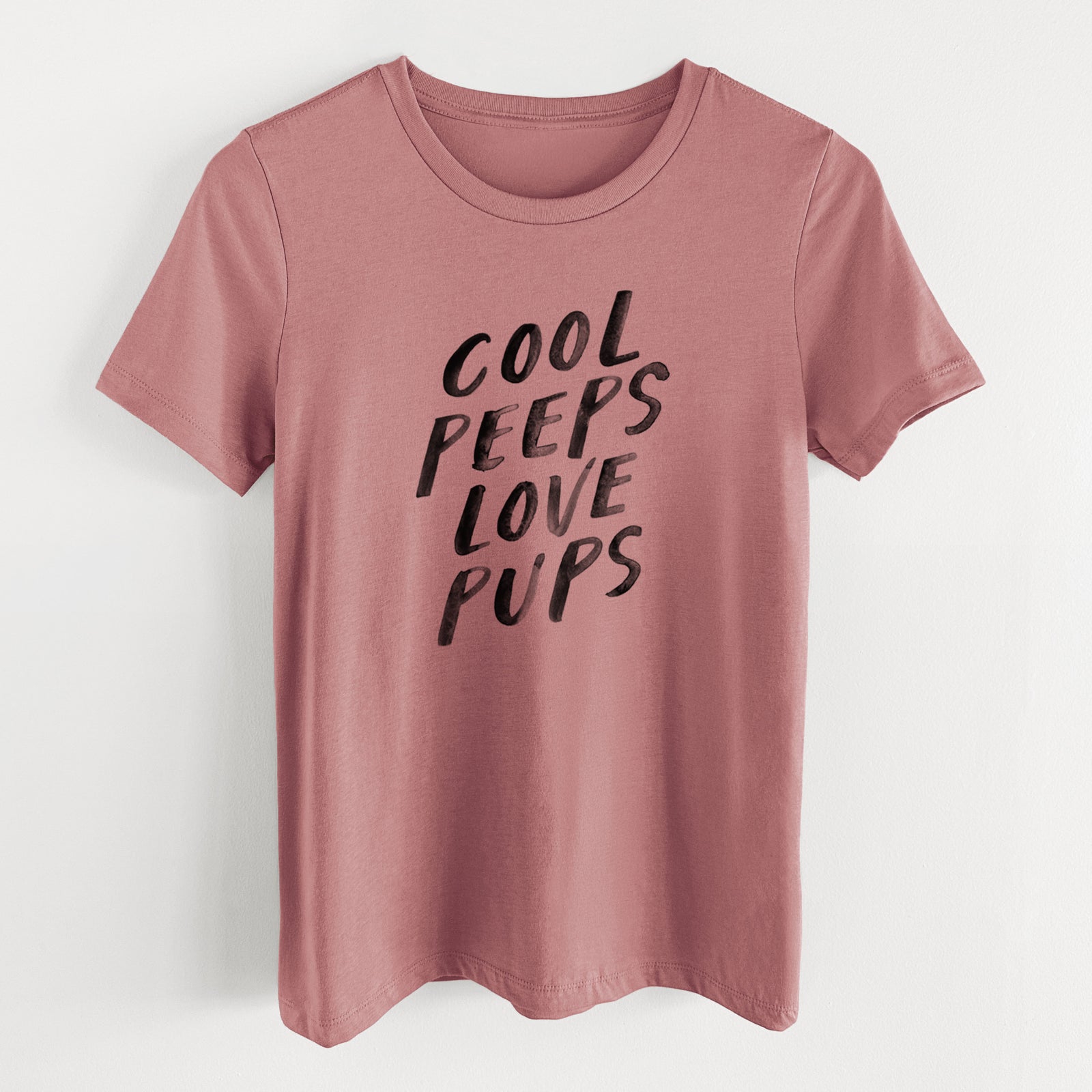 Cool Peeps Love Pups - Women's Lightweight Relaxed Fit 100% Cotton Crewneck