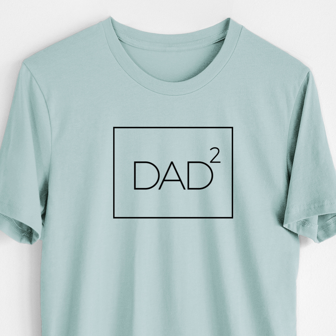 'Dad to the 2nd Power Boxed' design on a Sage Unisex crewneck