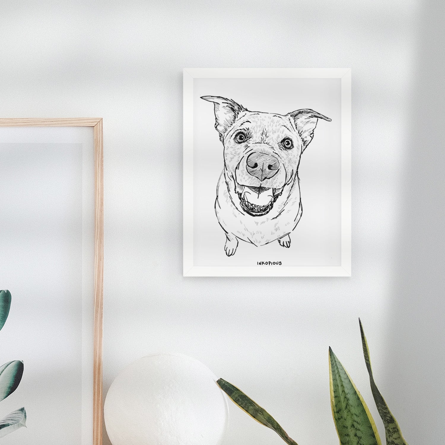 Doodled Boulder the Boxer/Heeler/Corgi Art Print