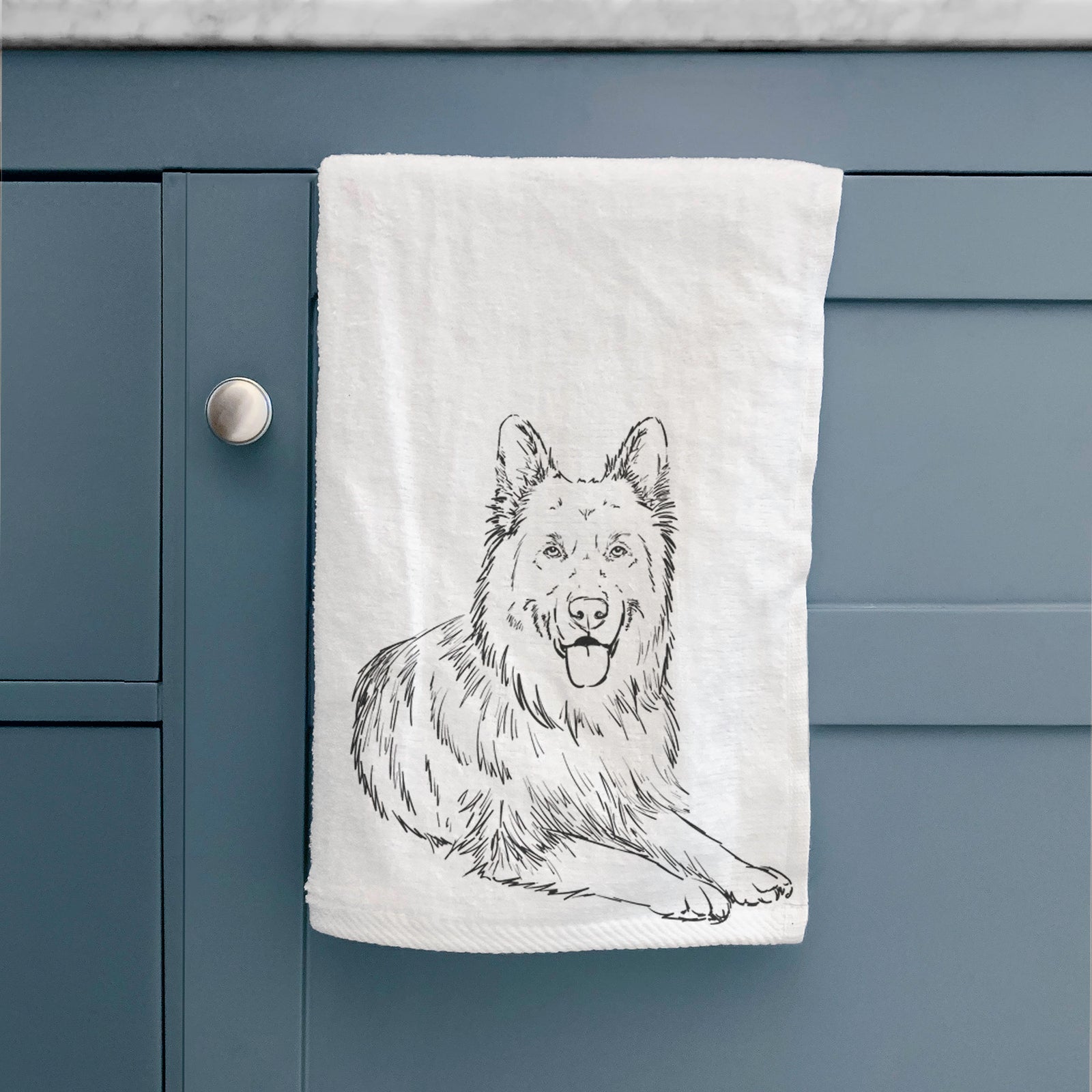 Doodled Jaxs the German Shepherd Premium Hand Towel