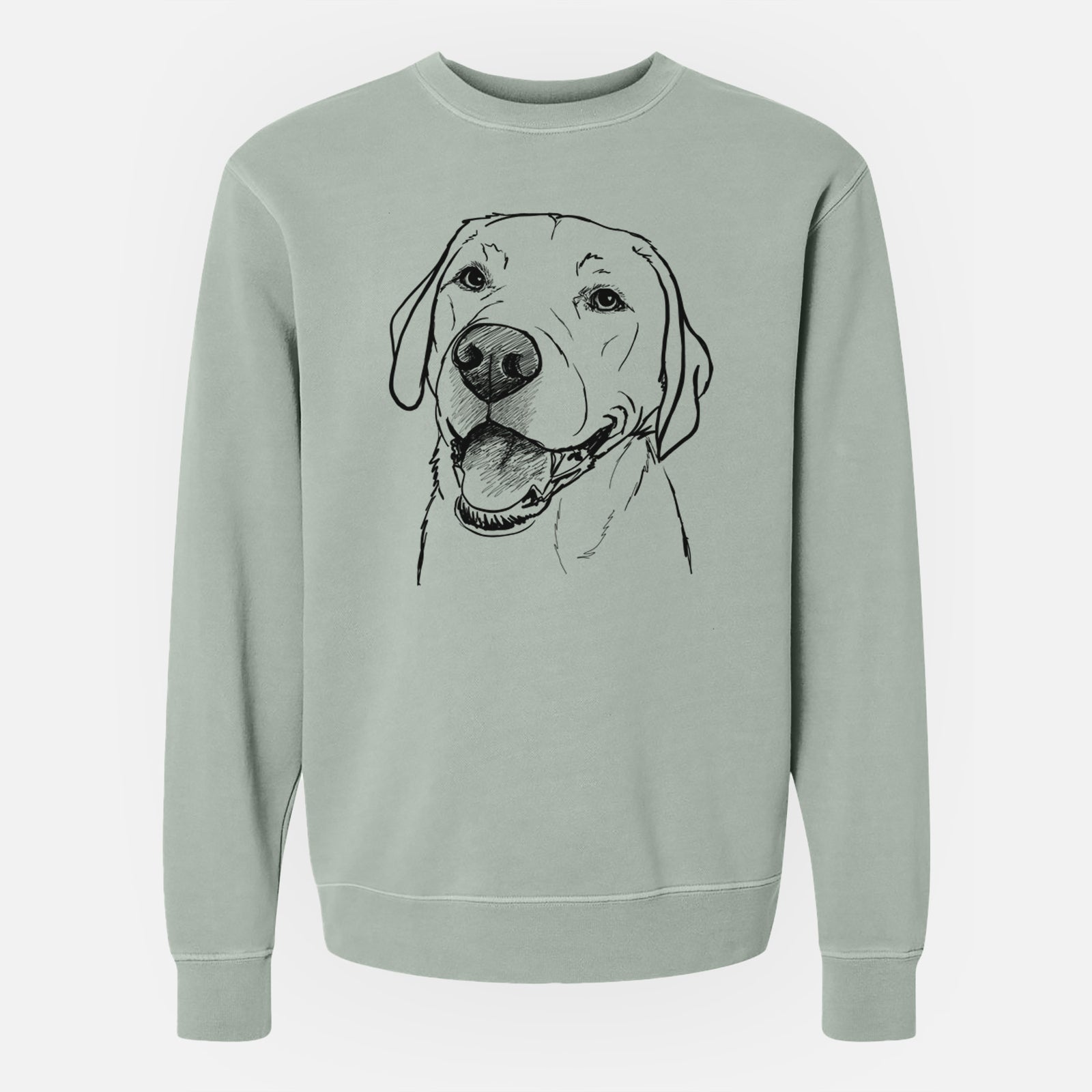 Doodled Jimmy the Larbrador Retriever - Unisex Pigment Dyed Crew Sweatshirt