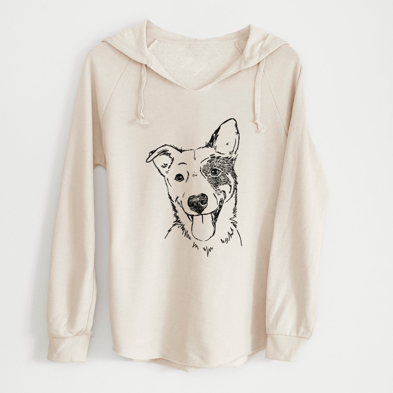 Doodled Ozzy the Mixed Breed - Cali Wave Hooded Sweatshirt