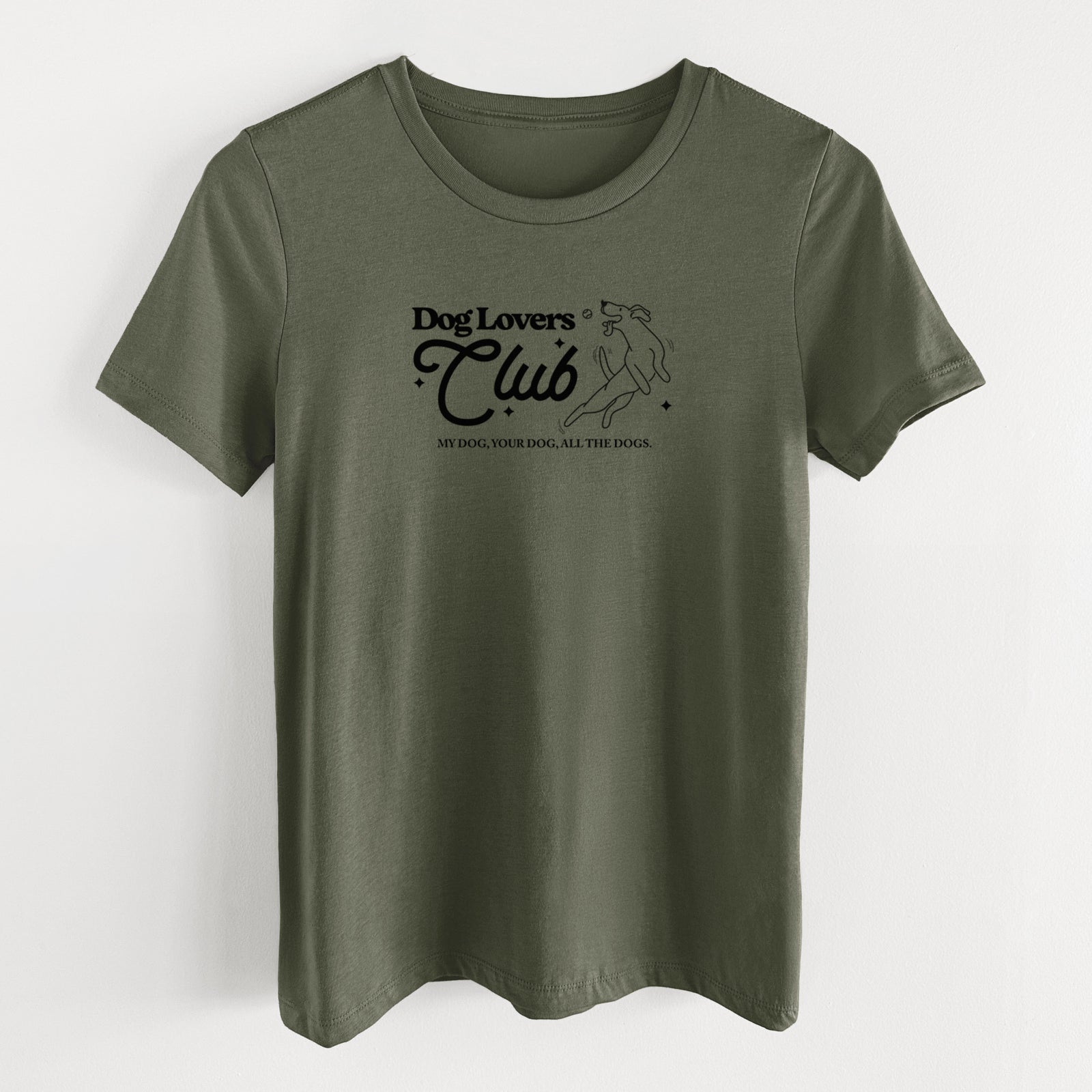 Dog Lovers Club - Women's Lightweight Relaxed Fit 100% Cotton Crewneck