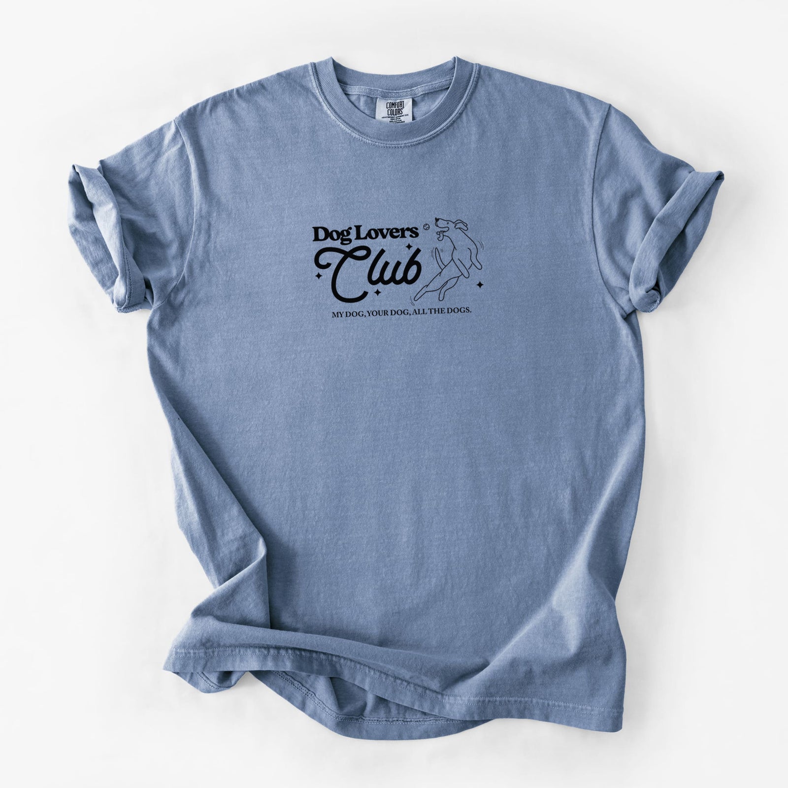 Dog Lovers Club - Unisex Comfort Colors Garment-Dyed Heavyweight T-shirt in Blue Jean