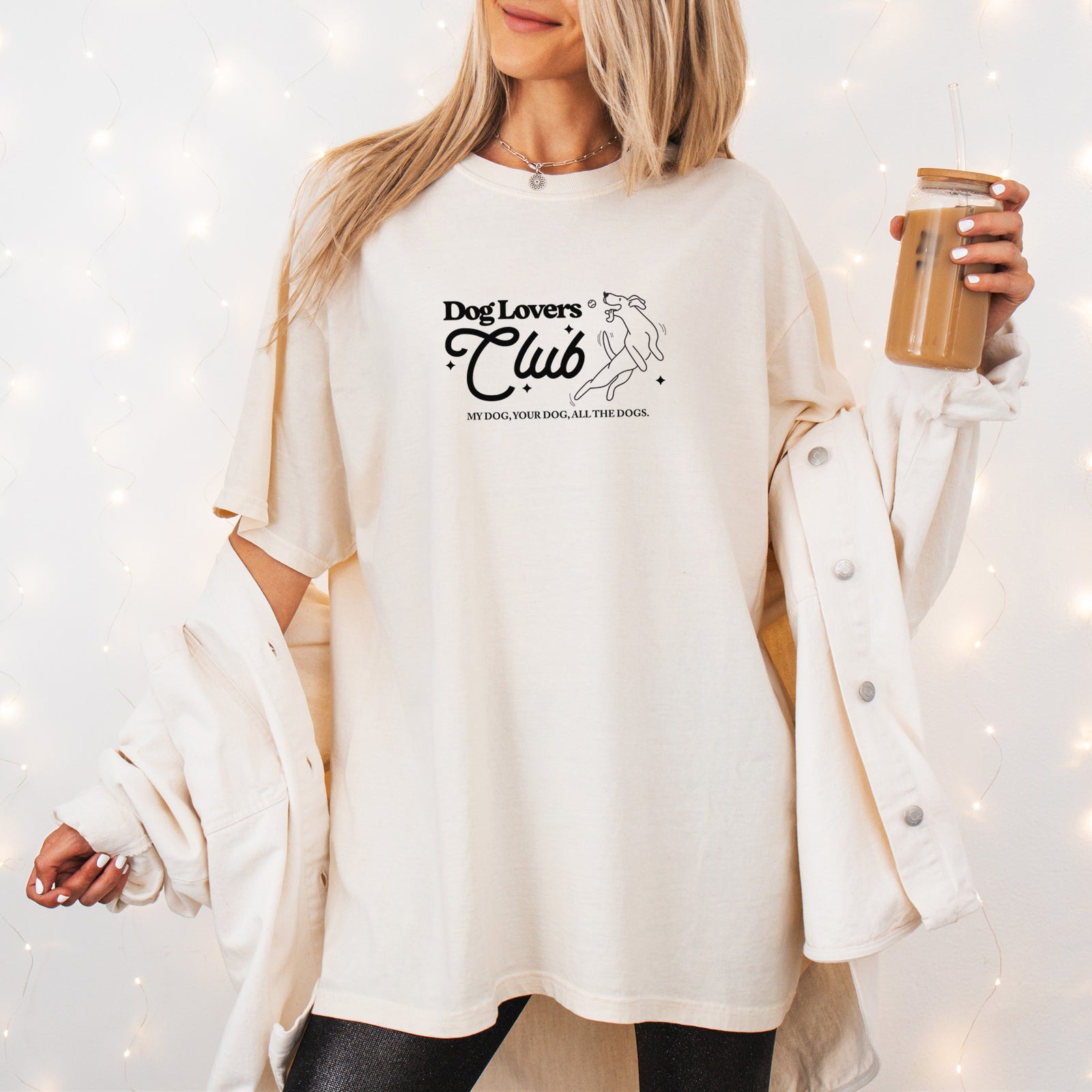 Dog Lovers Club - Unisex Comfort Colors Garment-Dyed Heavyweight T-shirt, worn by model