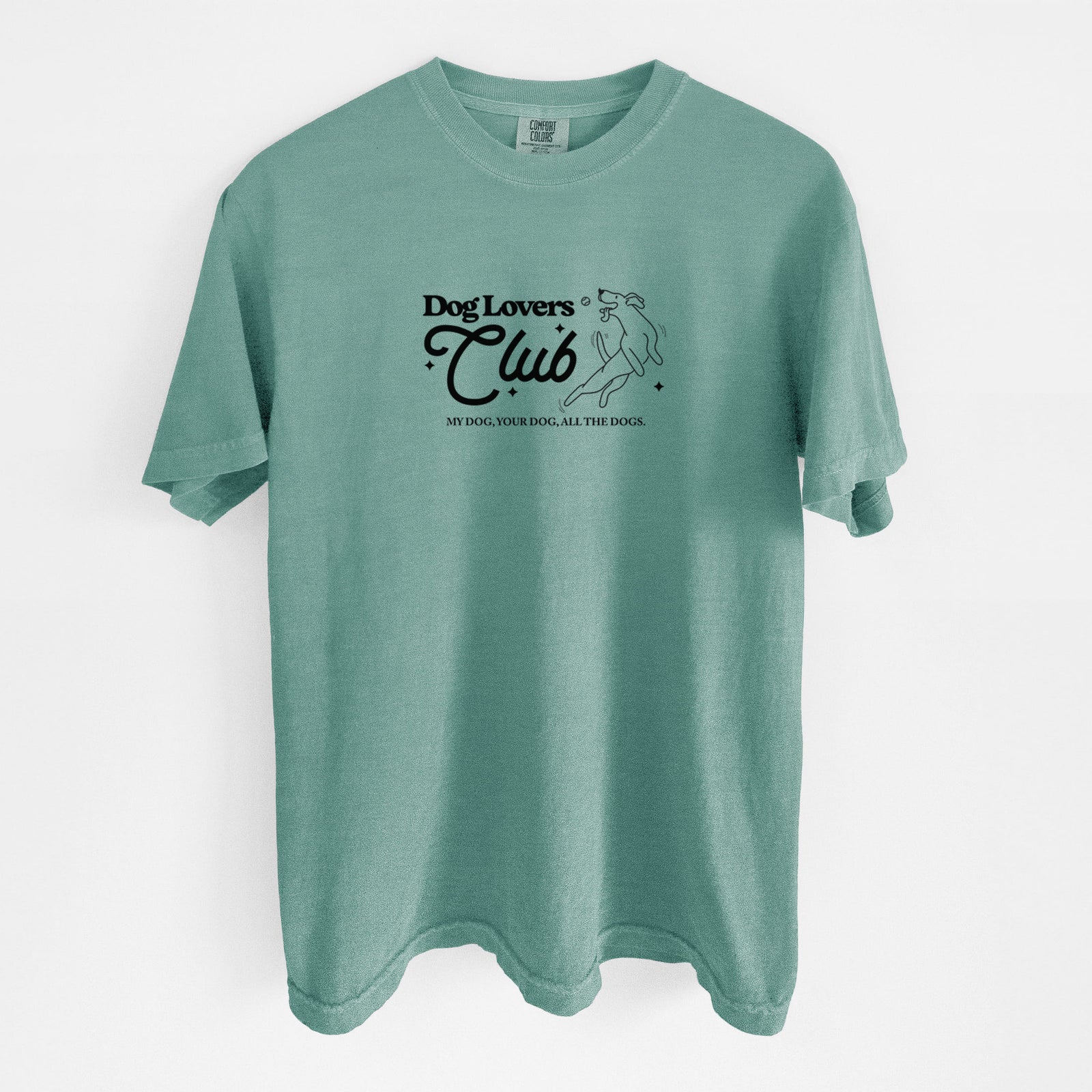 Dog Lovers Club - Unisex Comfort Colors Garment-Dyed Heavyweight T-shirt in Reef Green