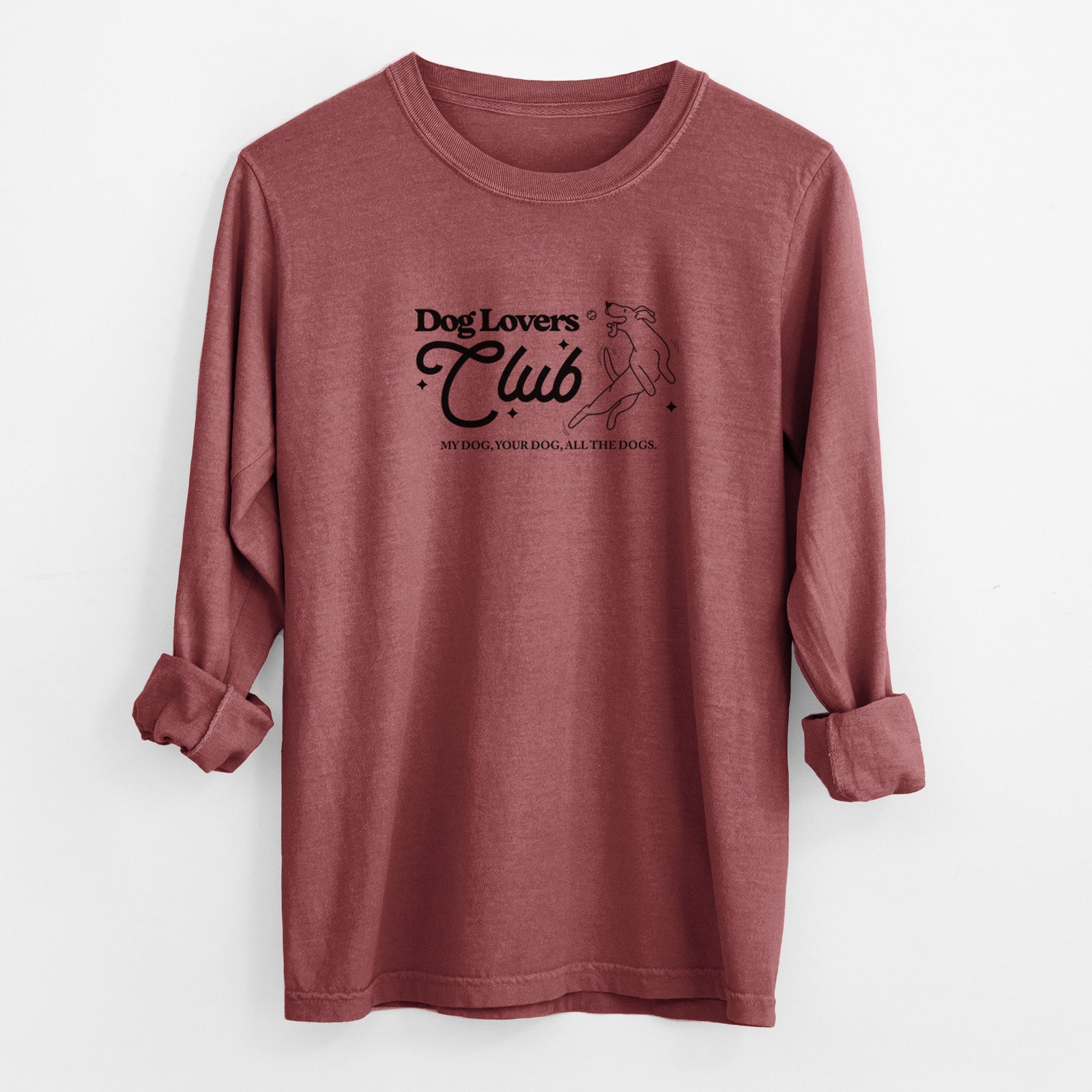 Dog Lovers Club - Men's Heavyweight 100% Cotton Long Sleeve