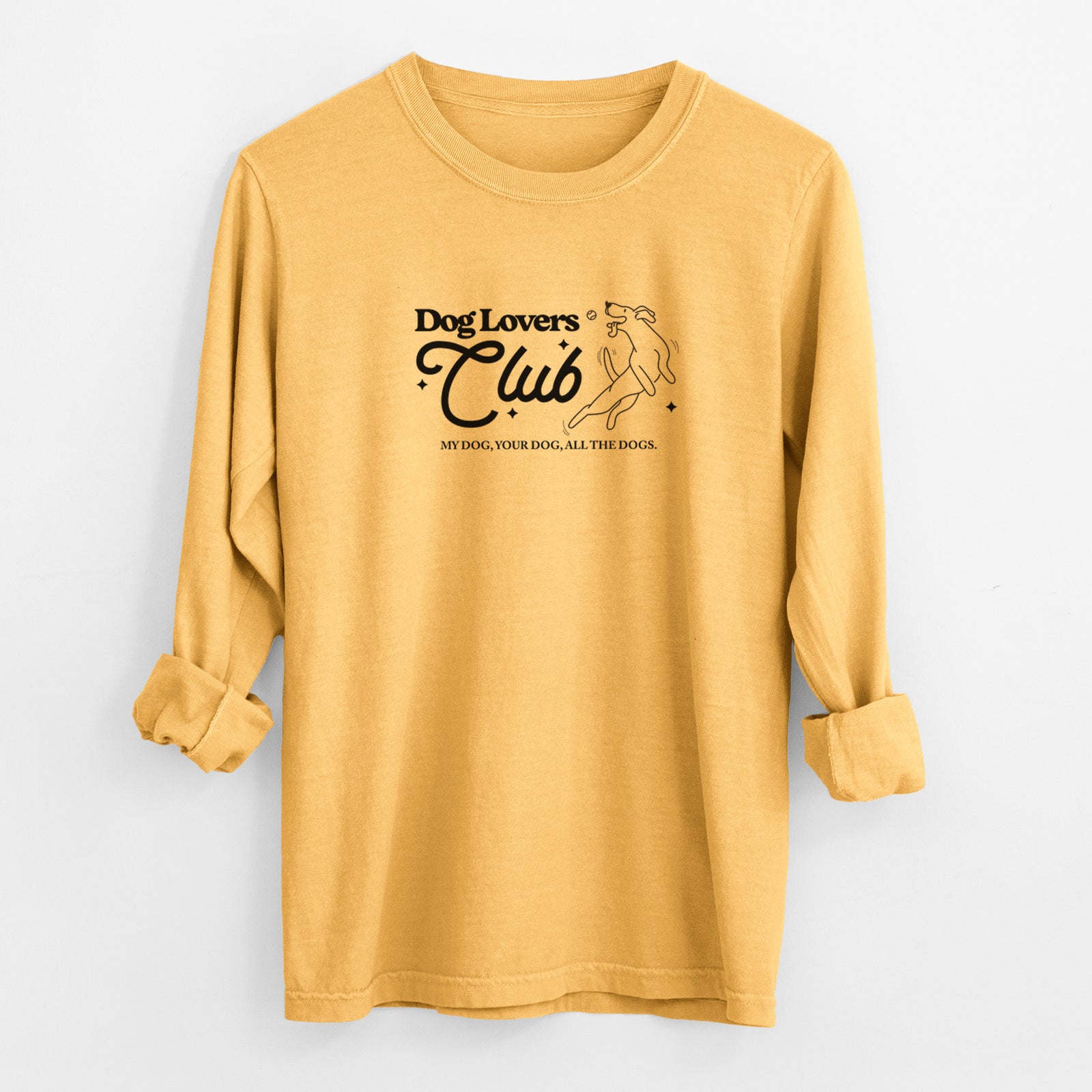 Dog Lovers Club - Men's Heavyweight 100% Cotton Long Sleeve