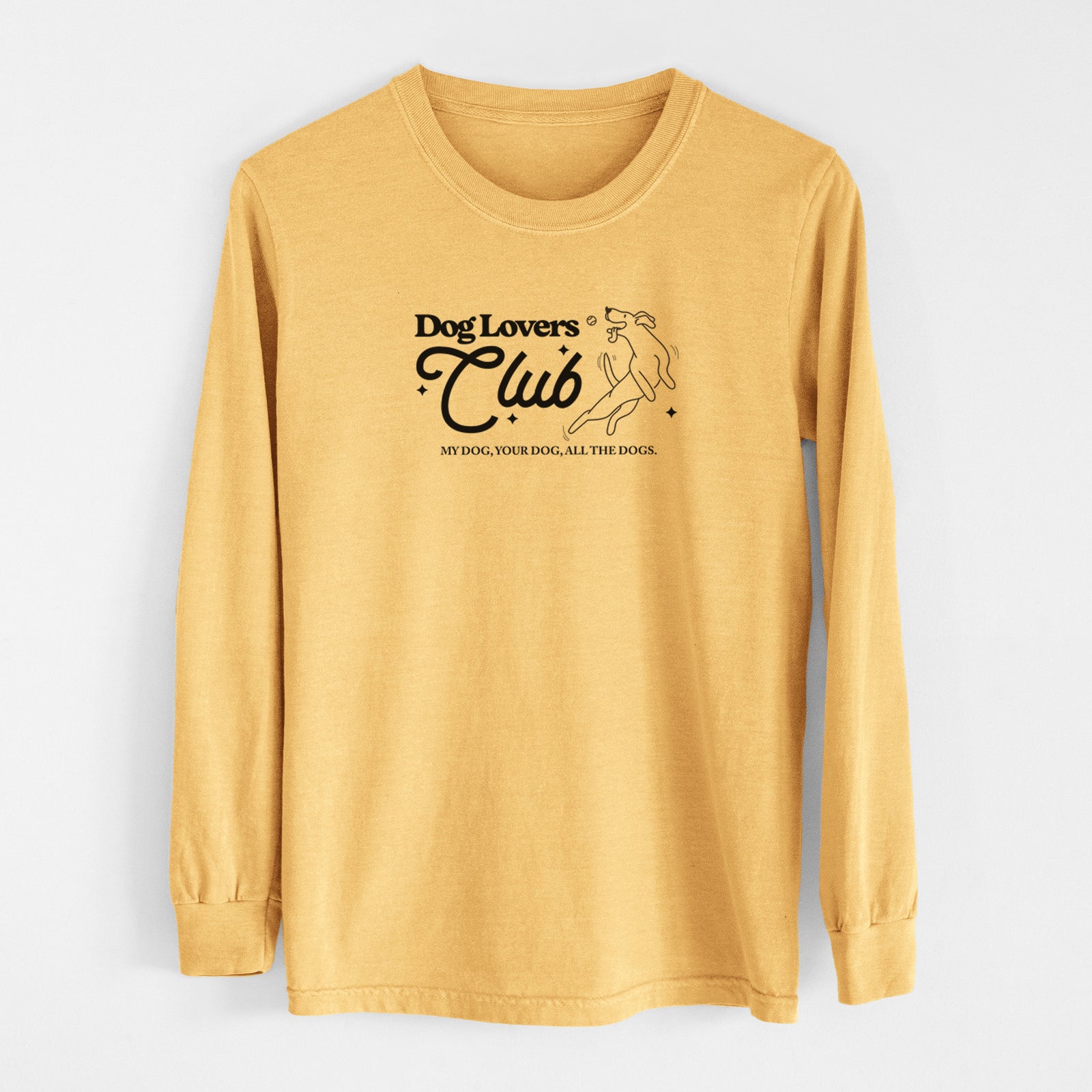 Dog Lovers Club - Men's Heavyweight 100% Cotton Long Sleeve