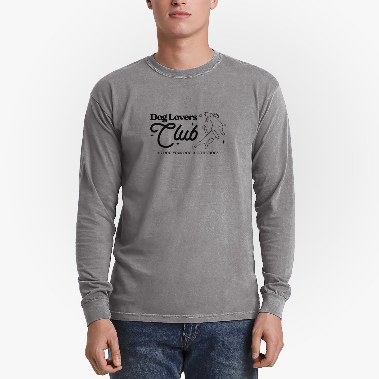 Dog Lovers Club - Men's Heavyweight 100% Cotton Long Sleeve