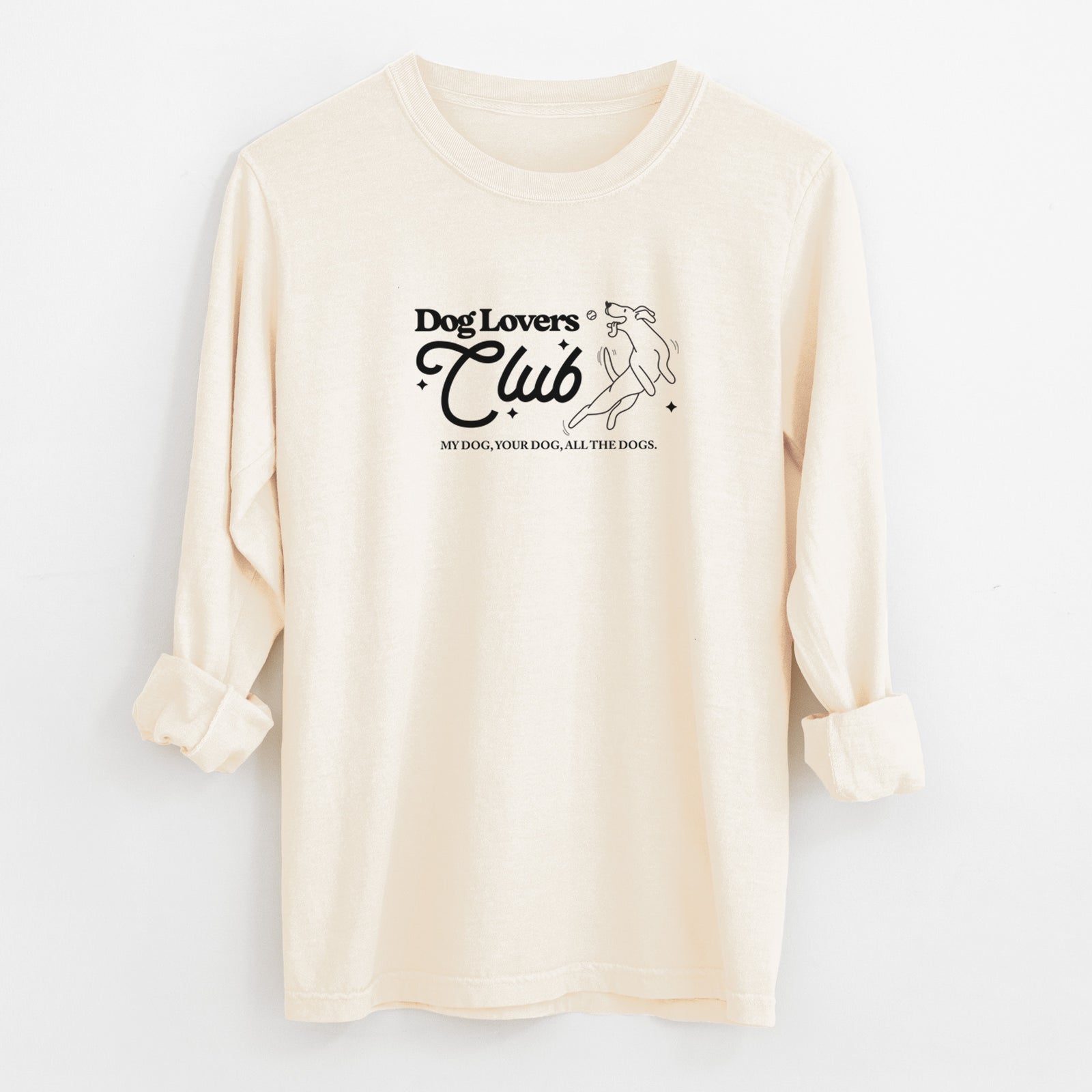 Dog Lovers Club - Men's Heavyweight 100% Cotton Long Sleeve