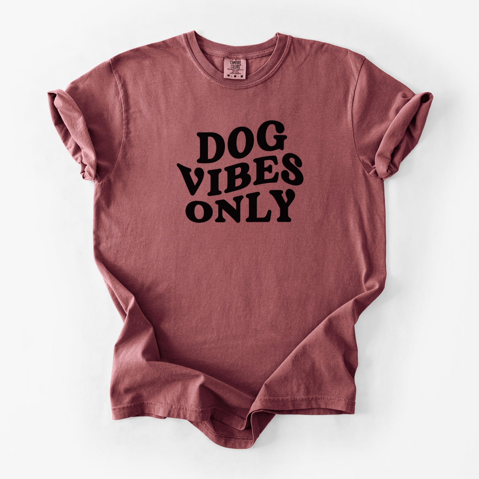 Dog Vibes Only - Unisex Comfort Colors Garment-Dyed Heavyweight T-shirt in Brick