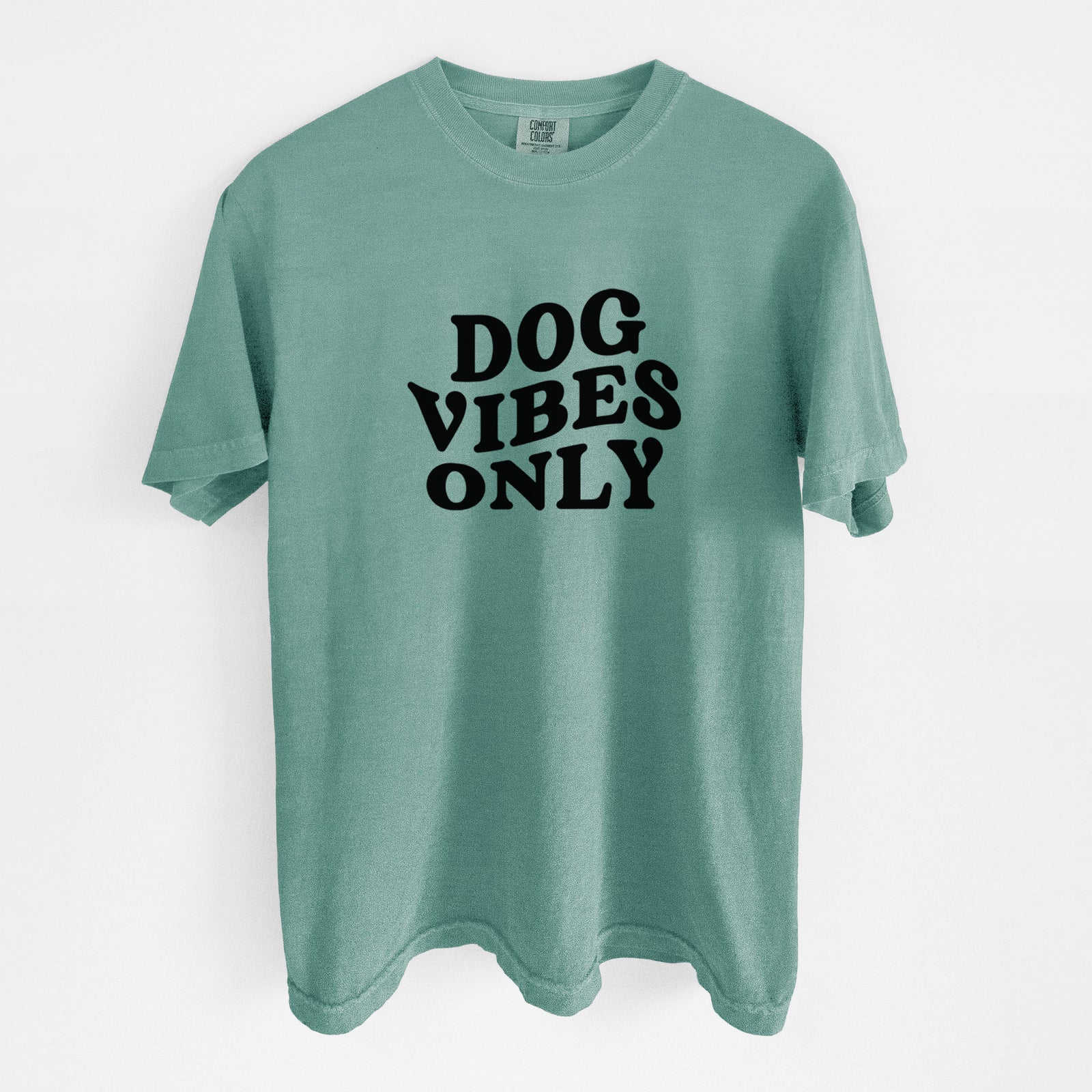 Dog Vibes Only - Unisex Comfort Colors Garment-Dyed Heavyweight T-shirt in Reef Green