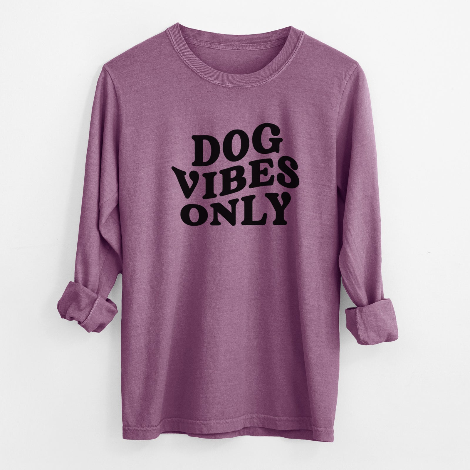 Dog Vibes Only - Men's Heavyweight 100% Cotton Long Sleeve