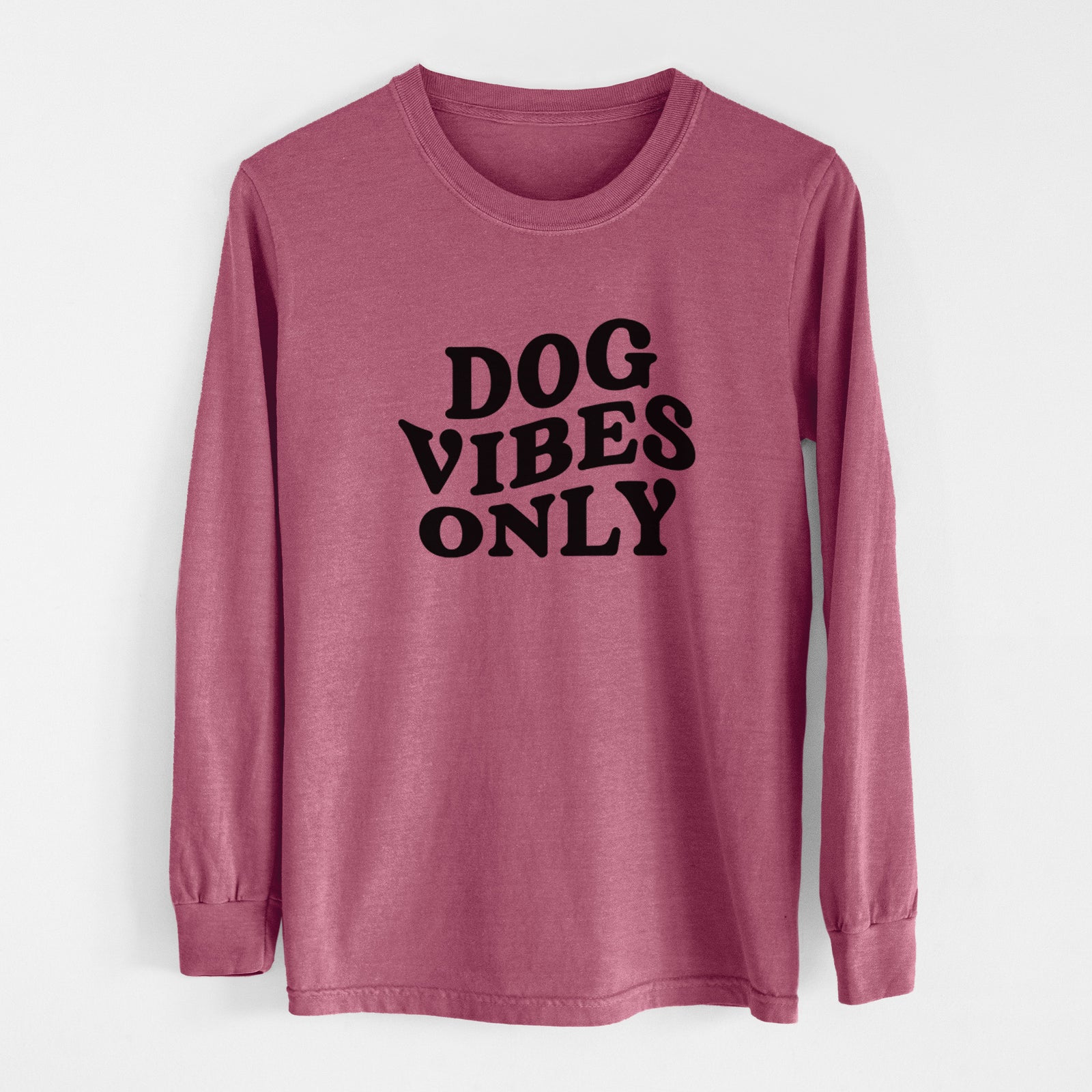 Dog Vibes Only - Men's Heavyweight 100% Cotton Long Sleeve