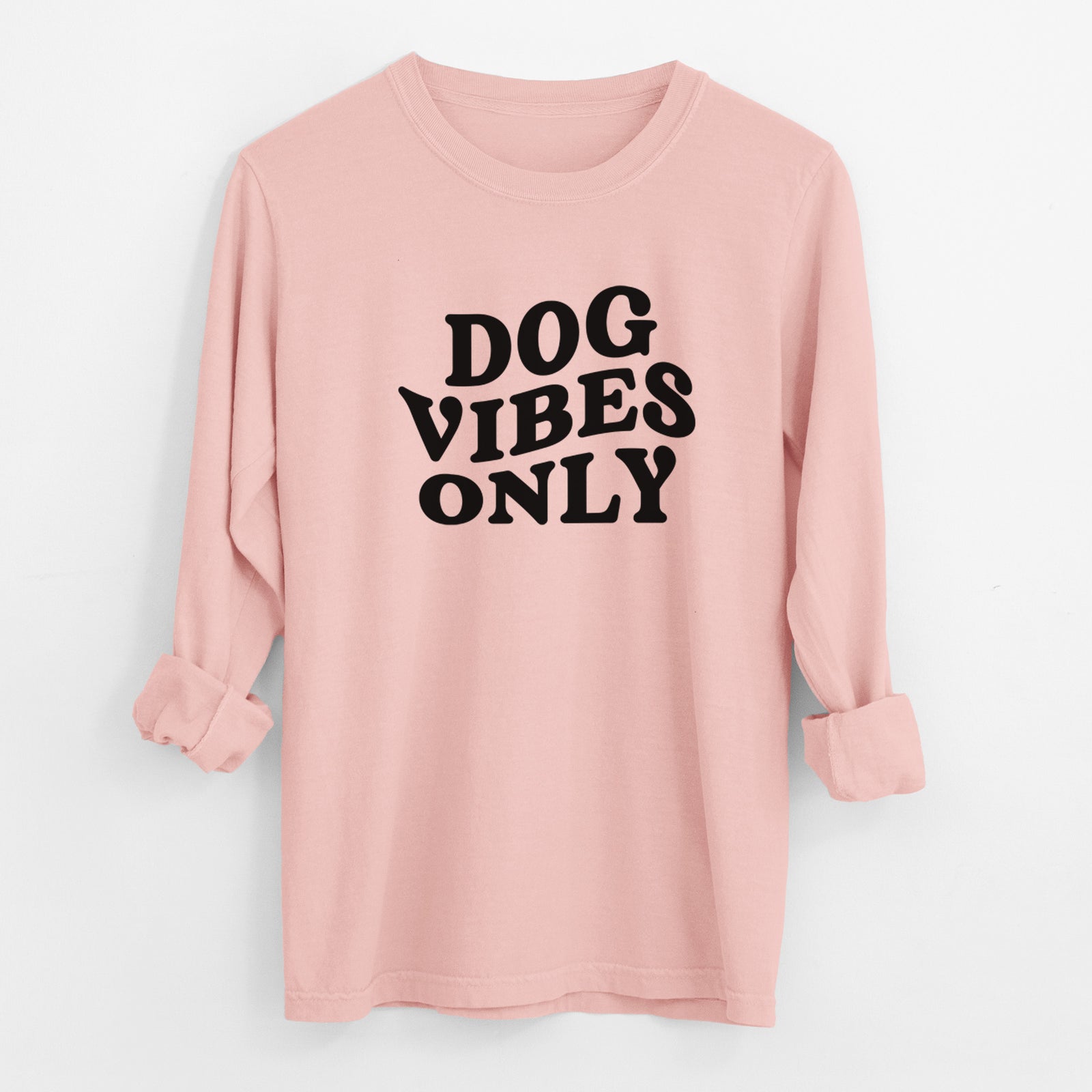 Dog Vibes Only - Men's Heavyweight 100% Cotton Long Sleeve