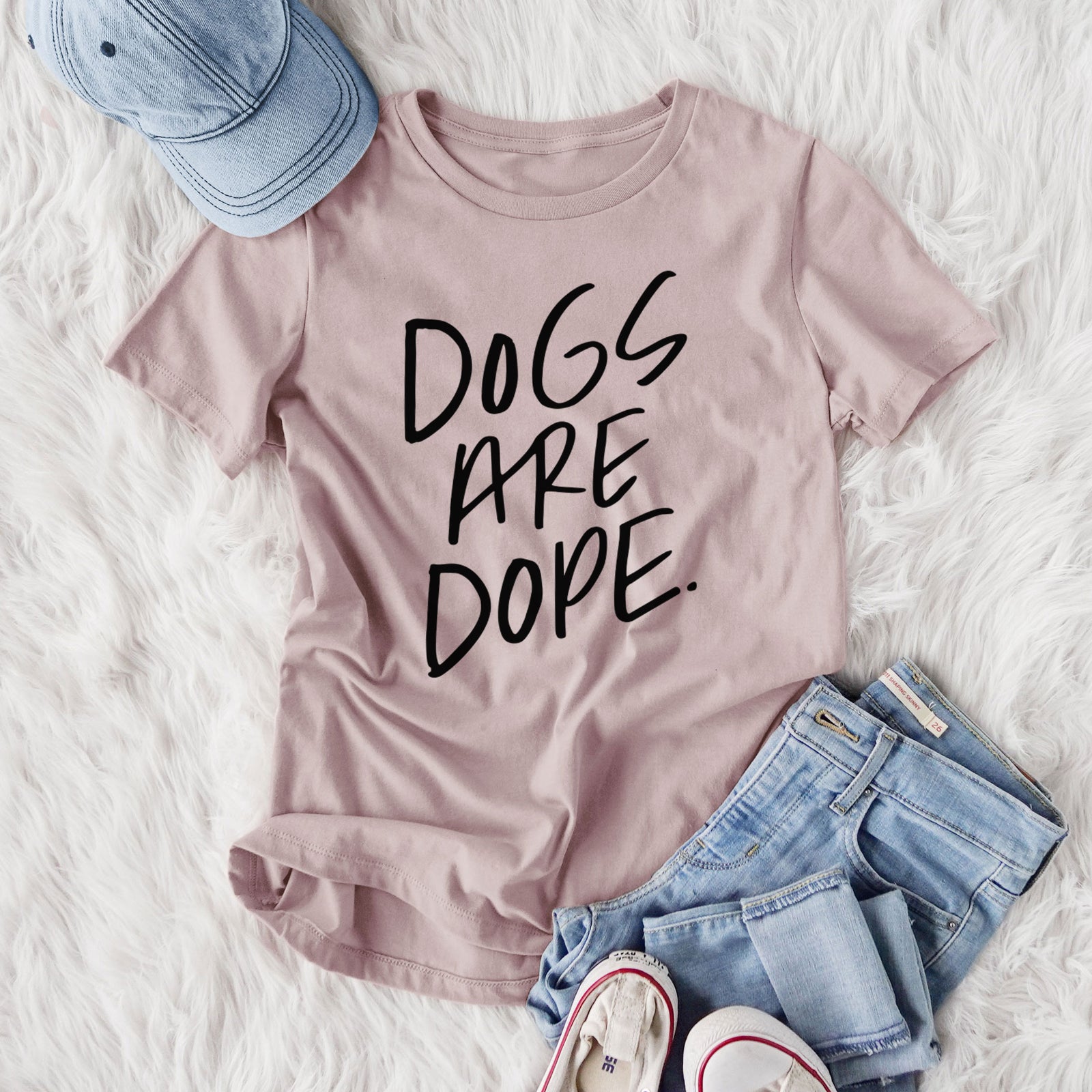 Dogs Are Dope - Women's Lightweight Relaxed Fit 100% Cotton Crewneck