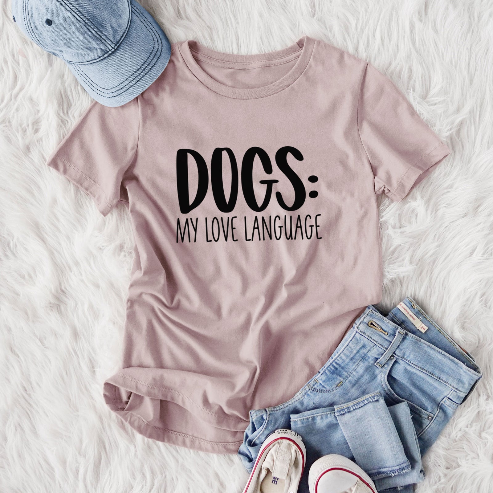 Dogs: My Love Language - Women's Lightweight Relaxed Fit 100% Cotton Crewneck