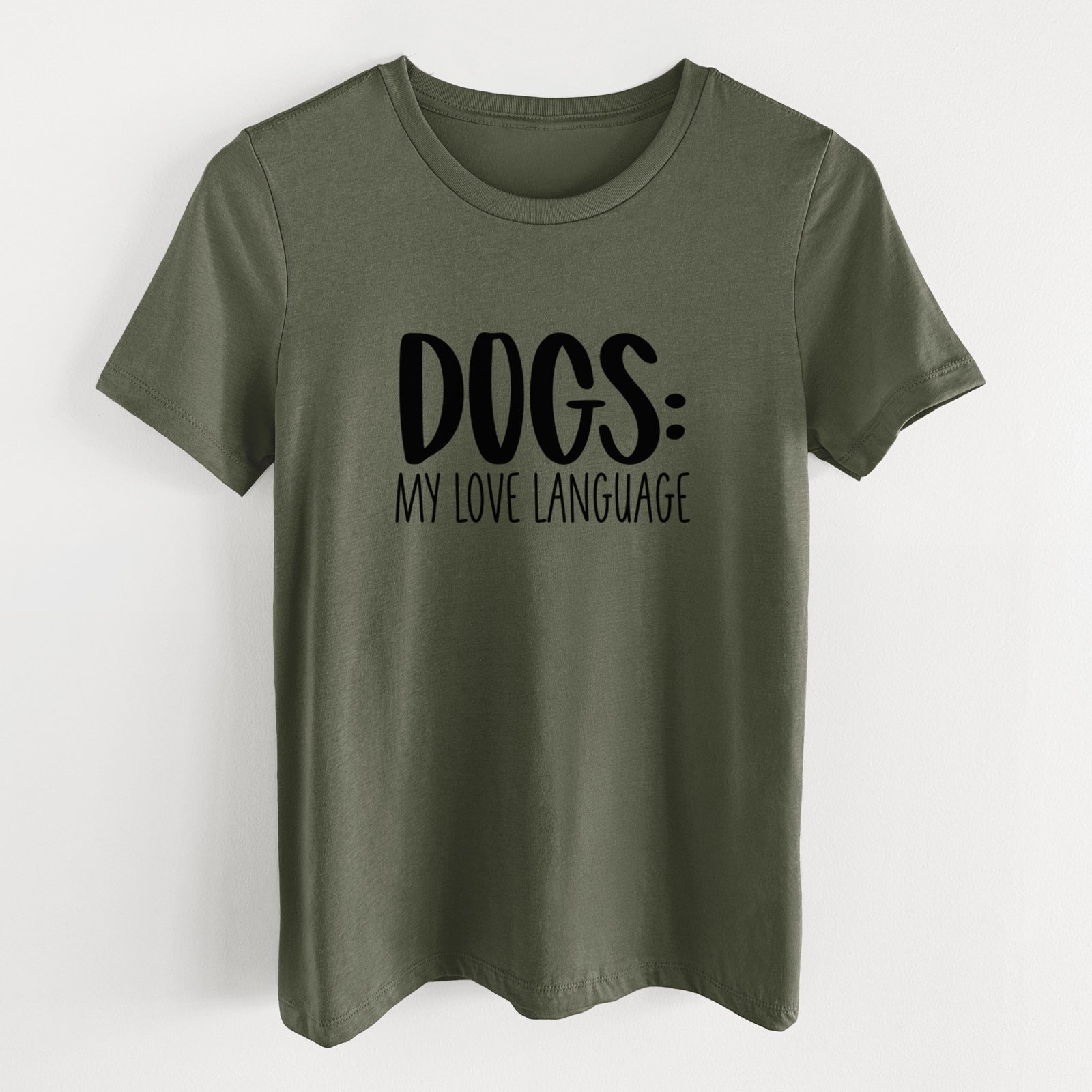 Dogs: My Love Language - Women's Lightweight Relaxed Fit 100% Cotton Crewneck