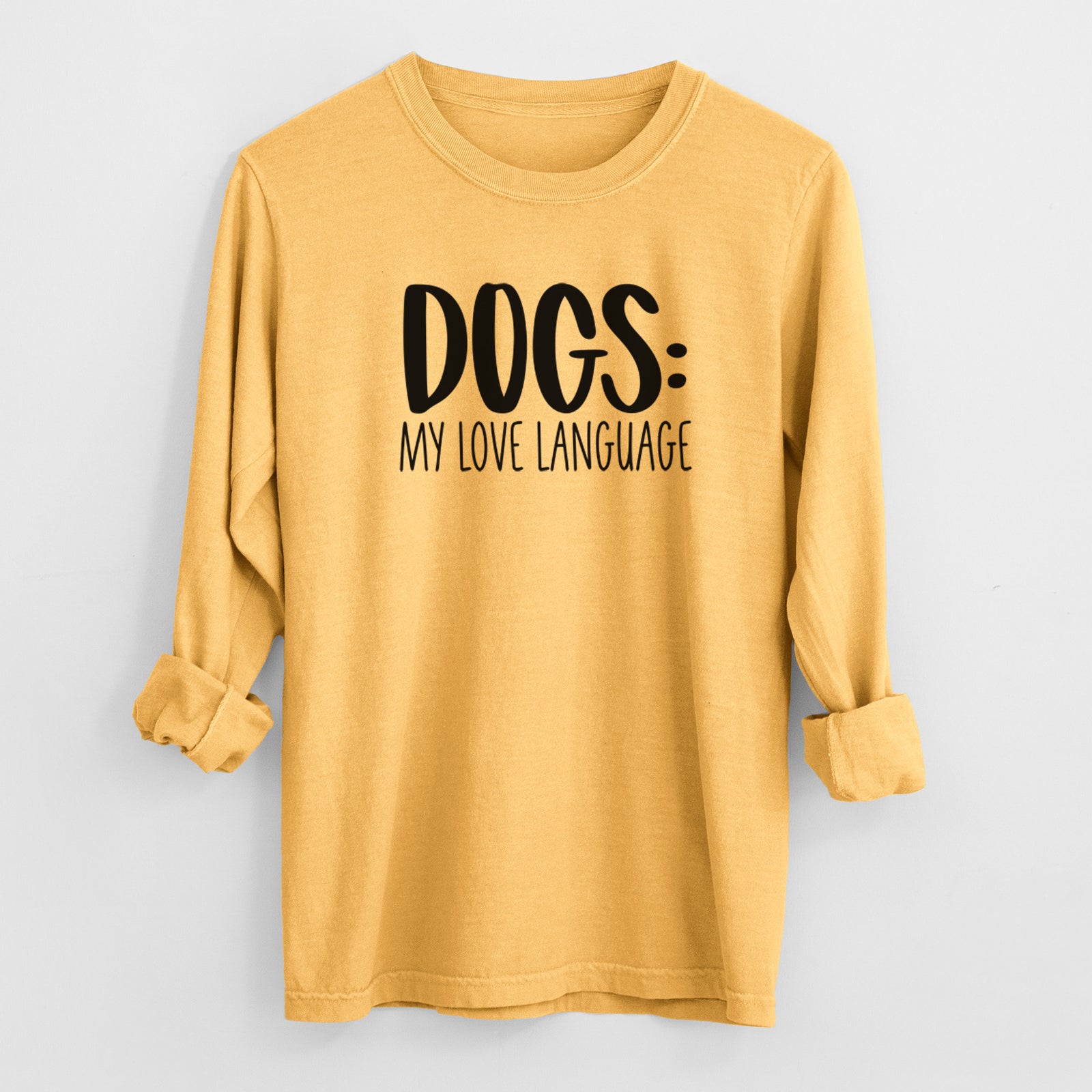 Dogs: My Love Language - Men's Heavyweight 100% Cotton Long Sleeve