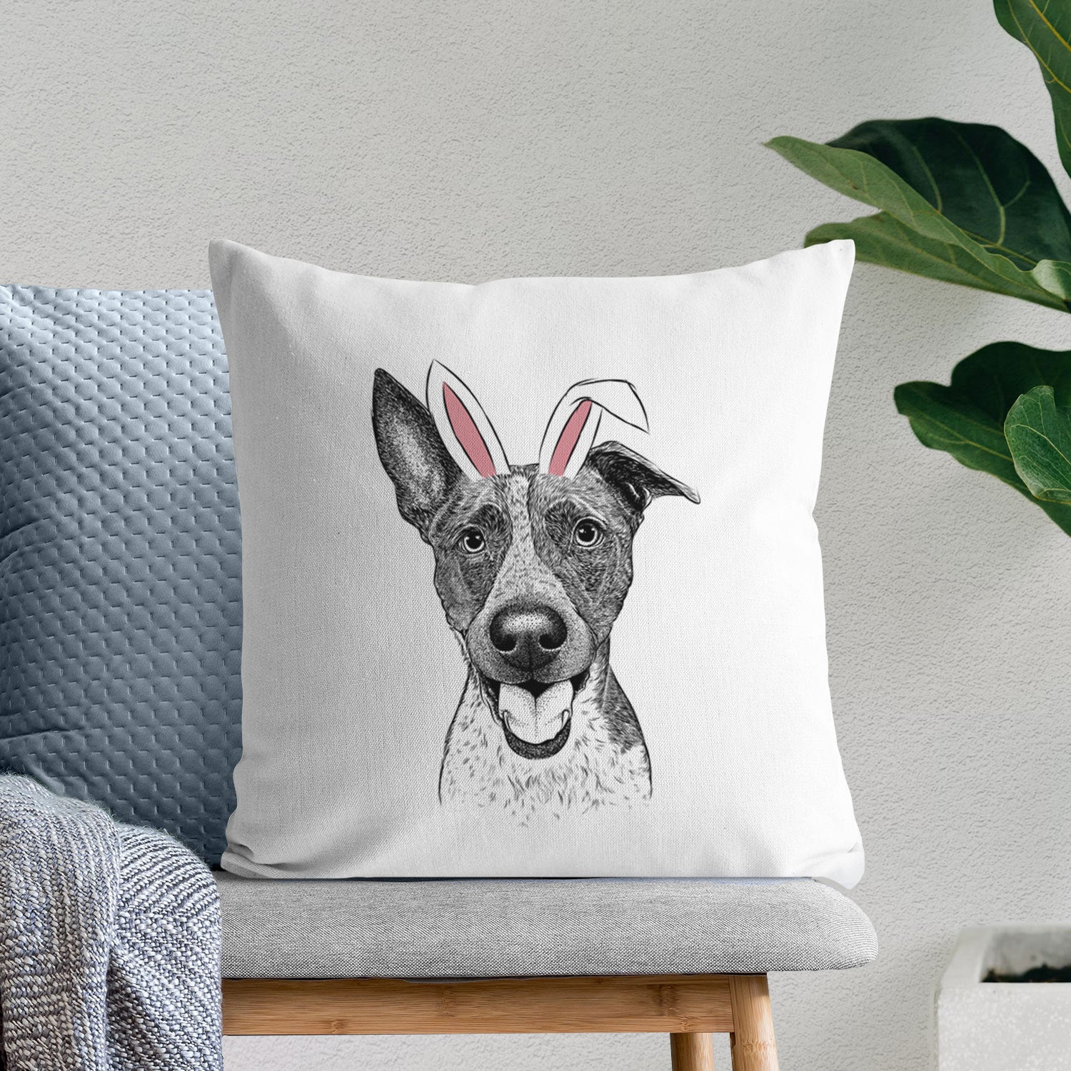 Amigo the Heeler Mix - Throw Pillow Cover