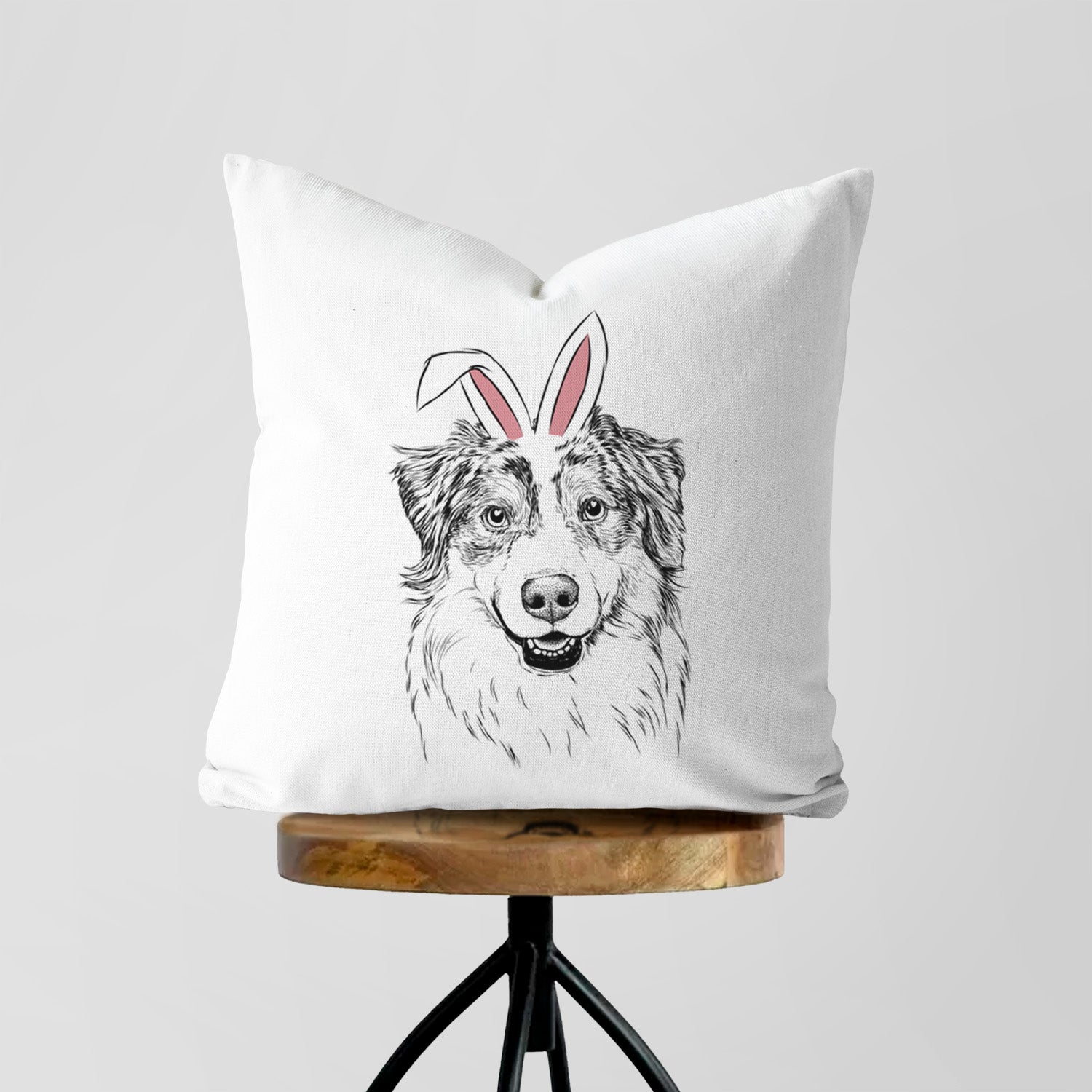 Aonghus the Australian Shepherd - Throw Pillow Cover