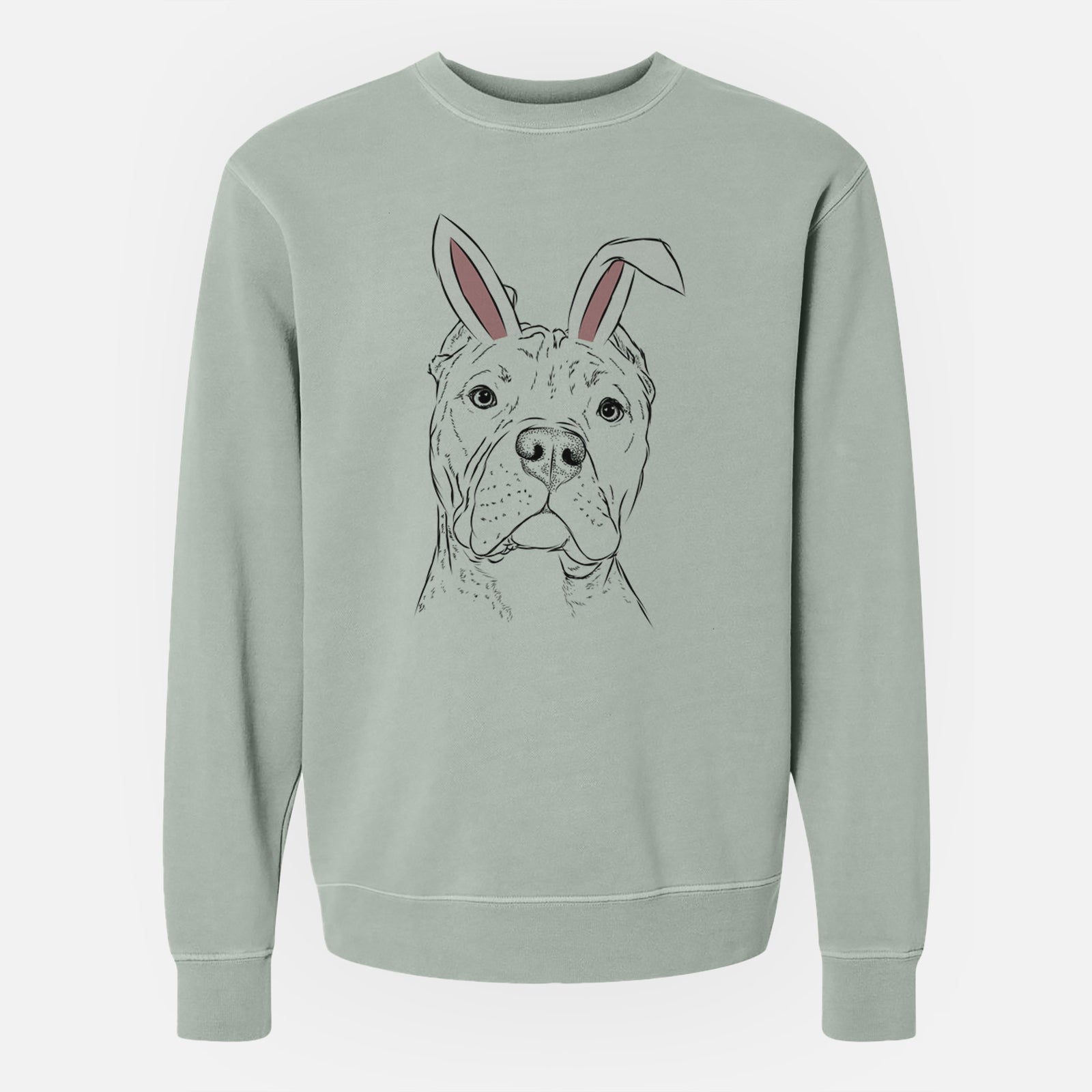 Easter Bam Bam the Pitbull - Unisex Pigment Dyed Crew Sweatshirt