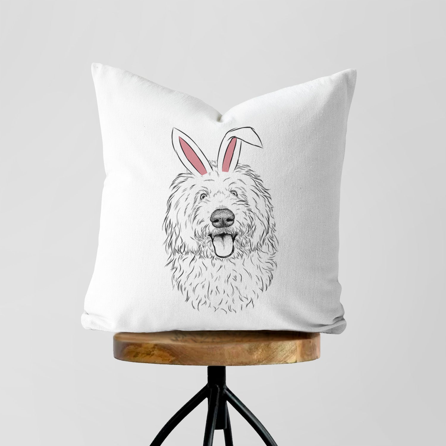 Barry the Old English Sheepdog - Throw Pillow Cover