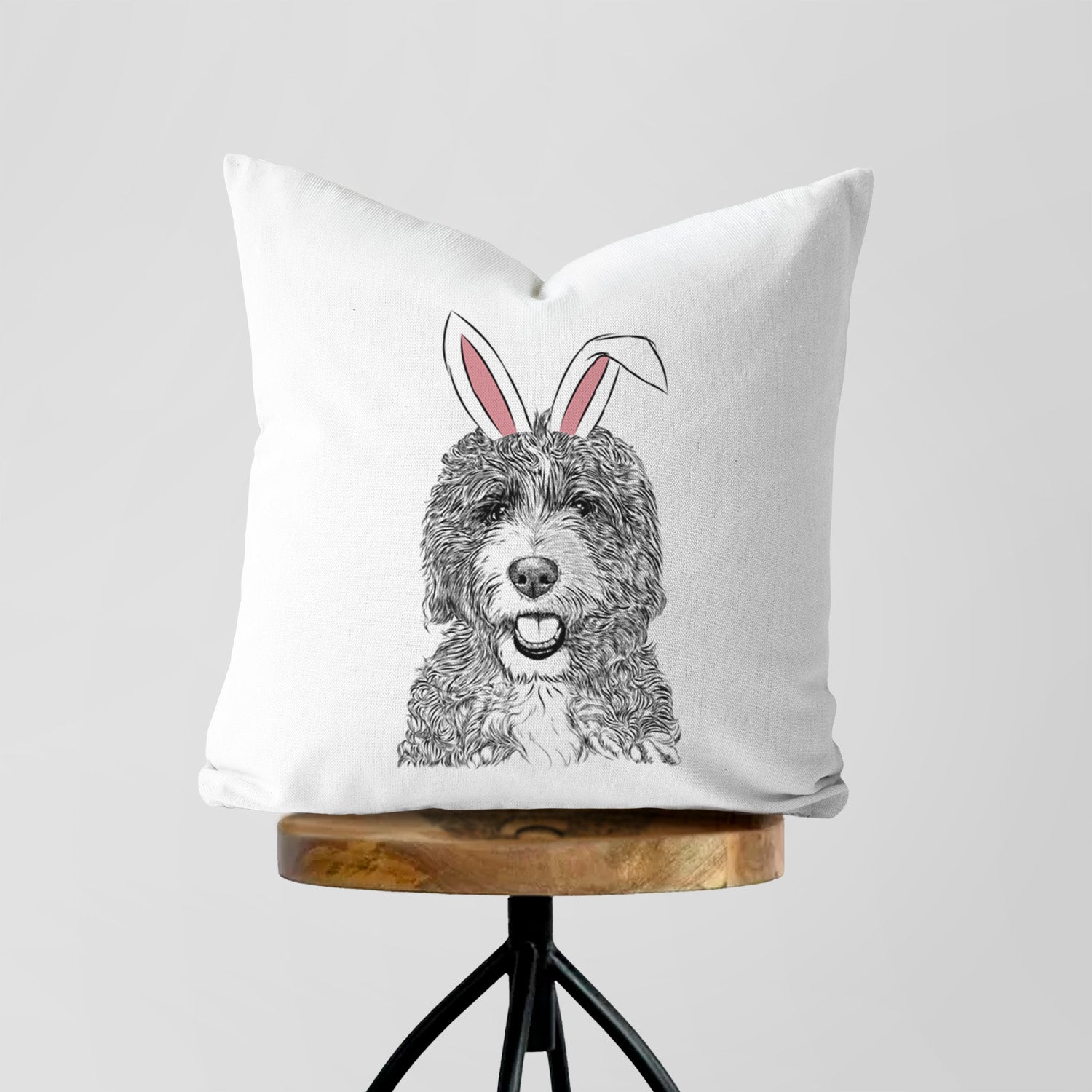 Bash the Bernedoodle - Throw Pillow Cover