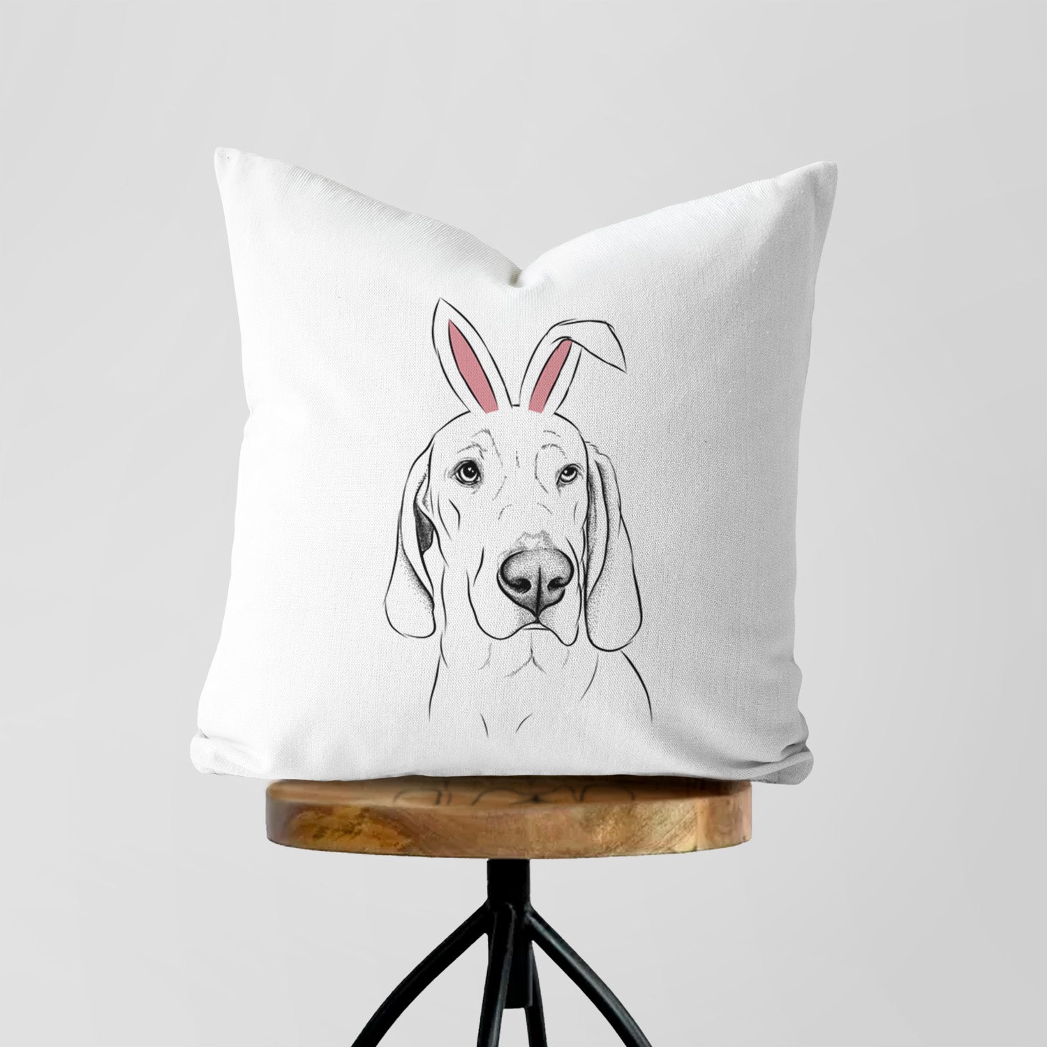 Beauregard the American Redbone Coonhound - Throw Pillow Cover