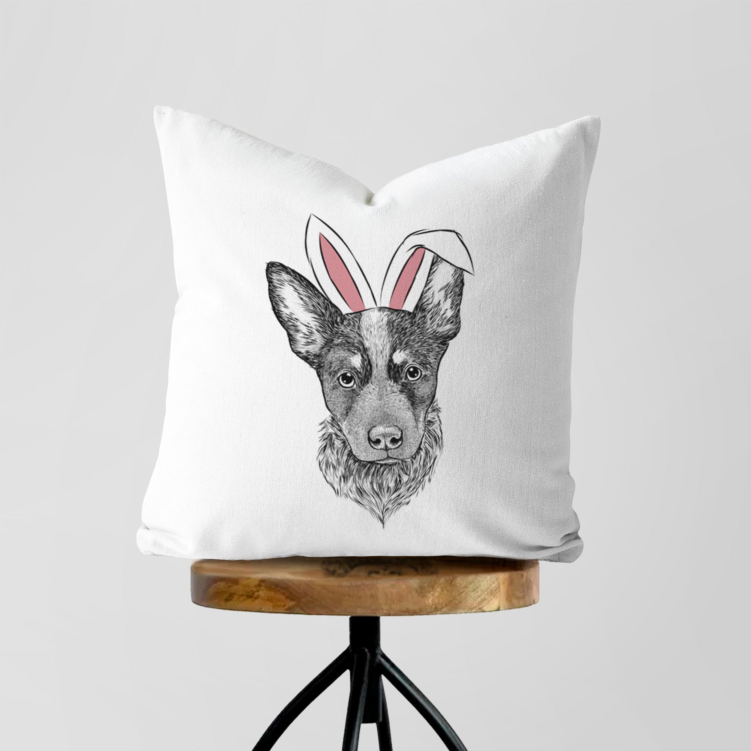 Bella the Blue Heeler Puppy - Throw Pillow Cover