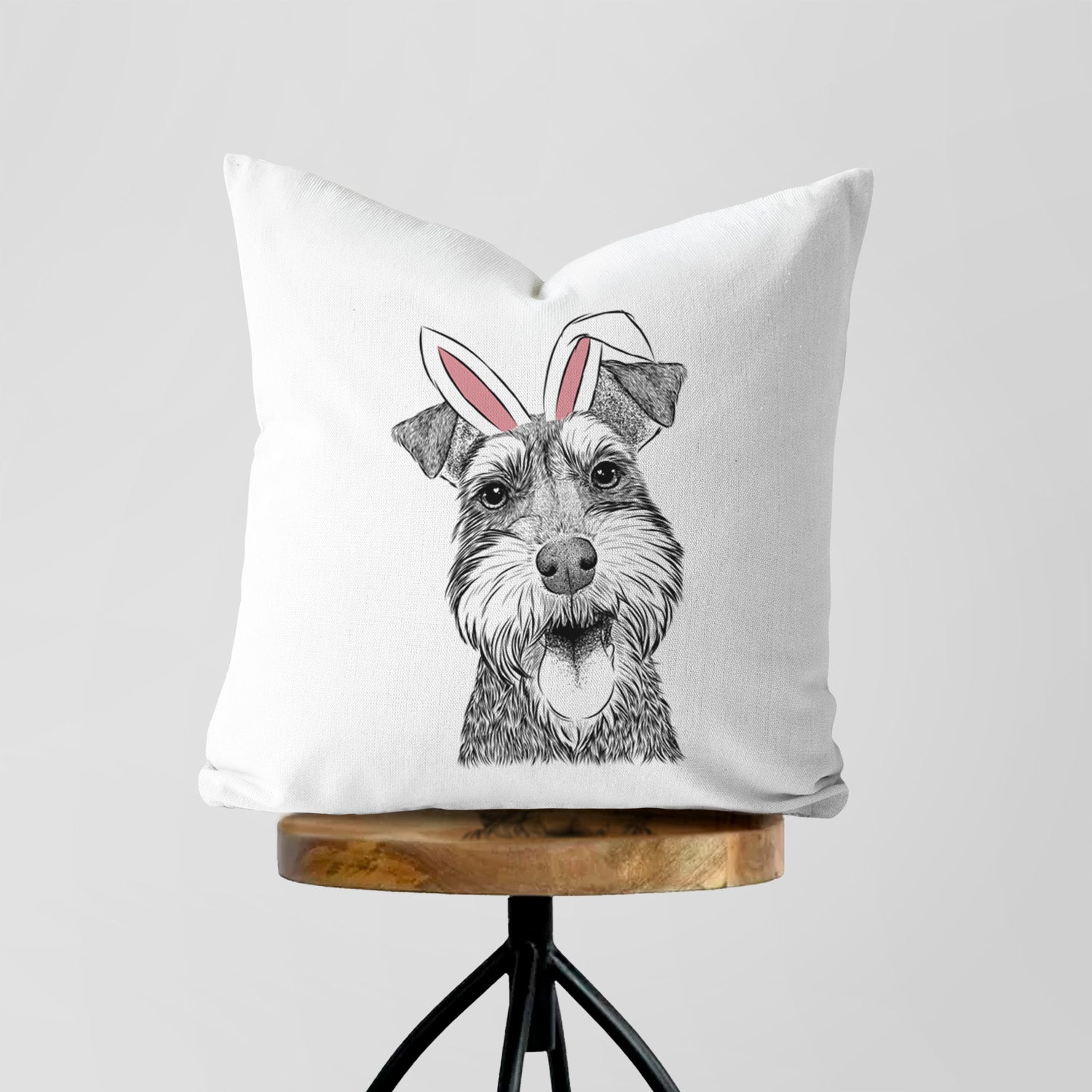 Bernadette the Mini Schnauzer - Throw Pillow Cover