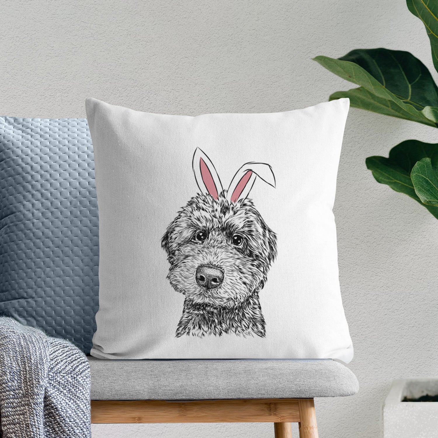 Bowser the Whoodle - Throw Pillow Cover