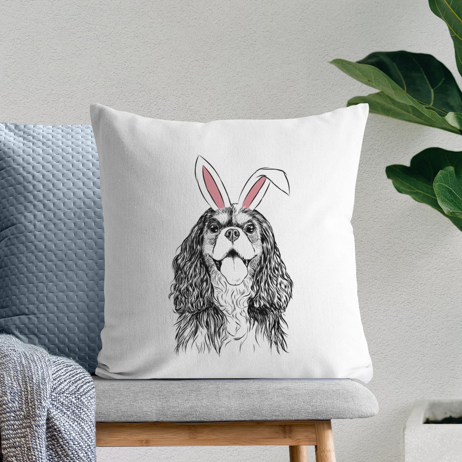 Brandy the Cavalier King Charles Spaniel - Throw Pillow Cover