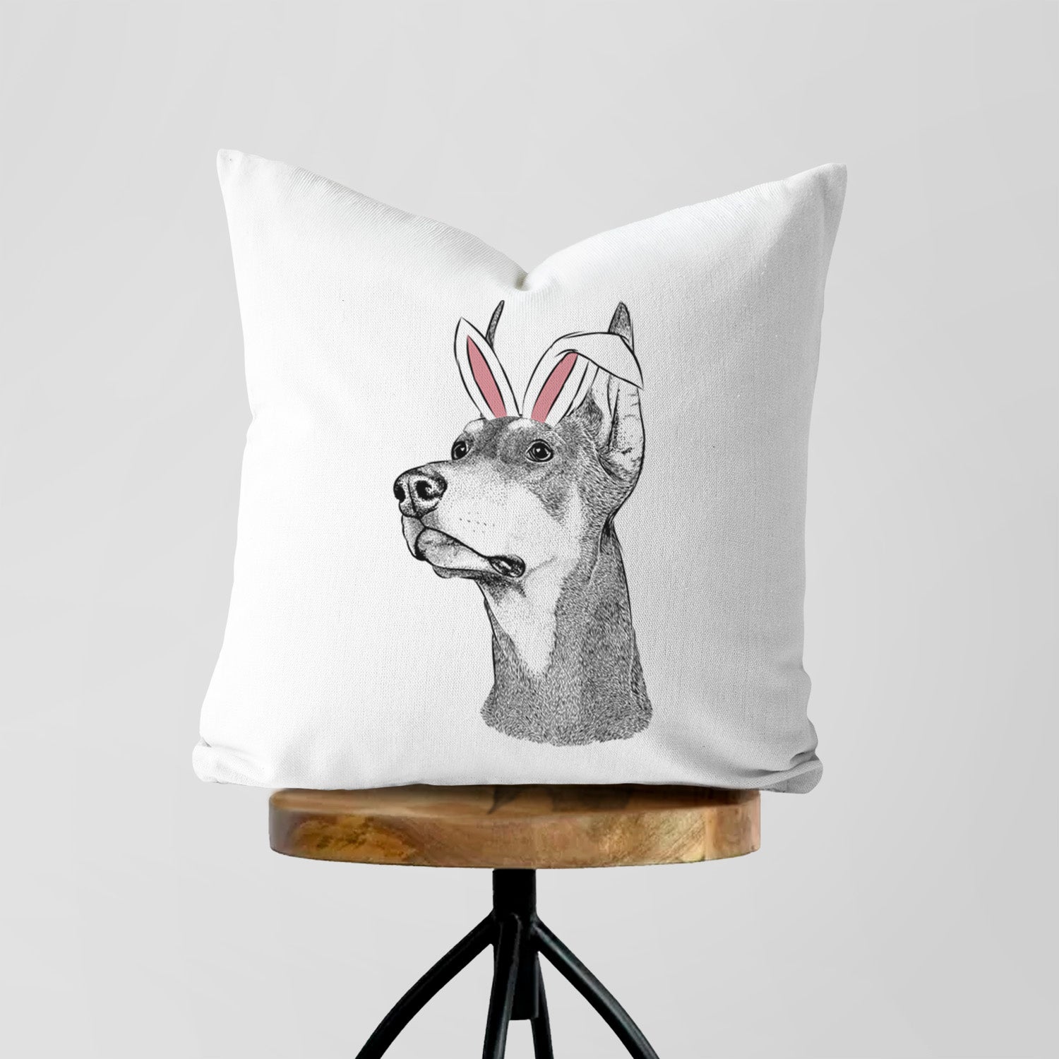 Cenza the Doberman Pinscher - Throw Pillow Cover