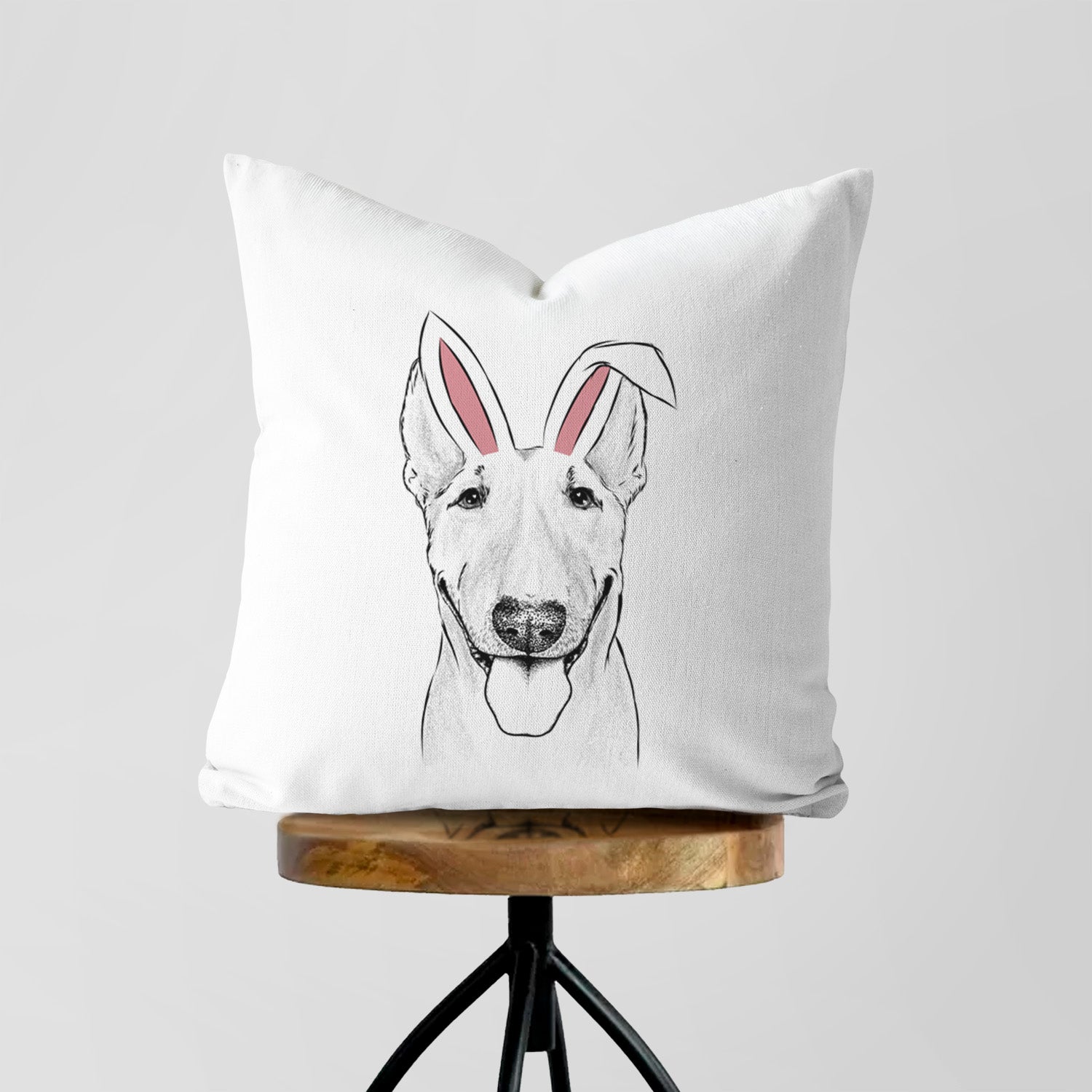 Chloe the Bull Terrier - Throw Pillow Cover