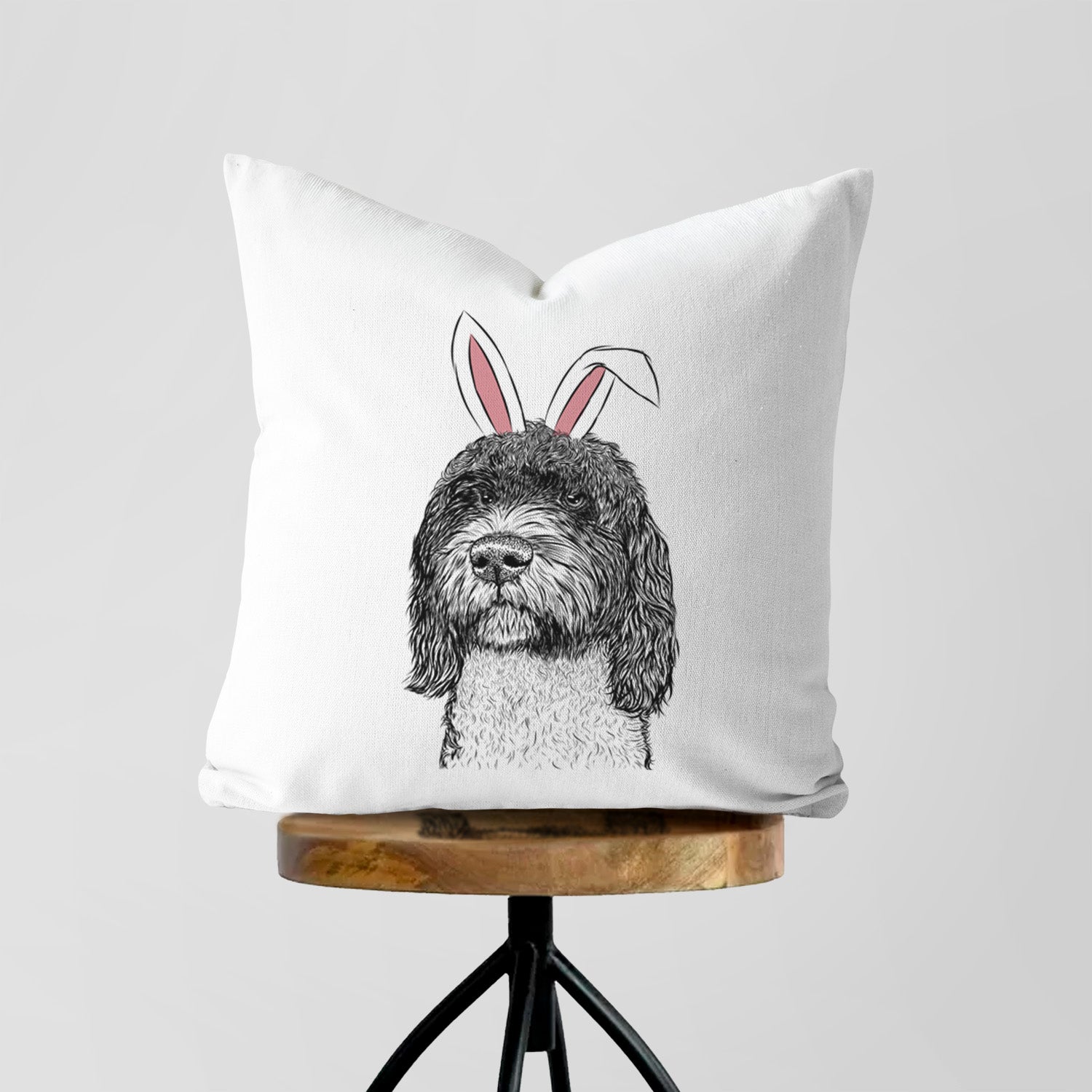 Chris the Portuguese Water Dog - Throw Pillow Cover