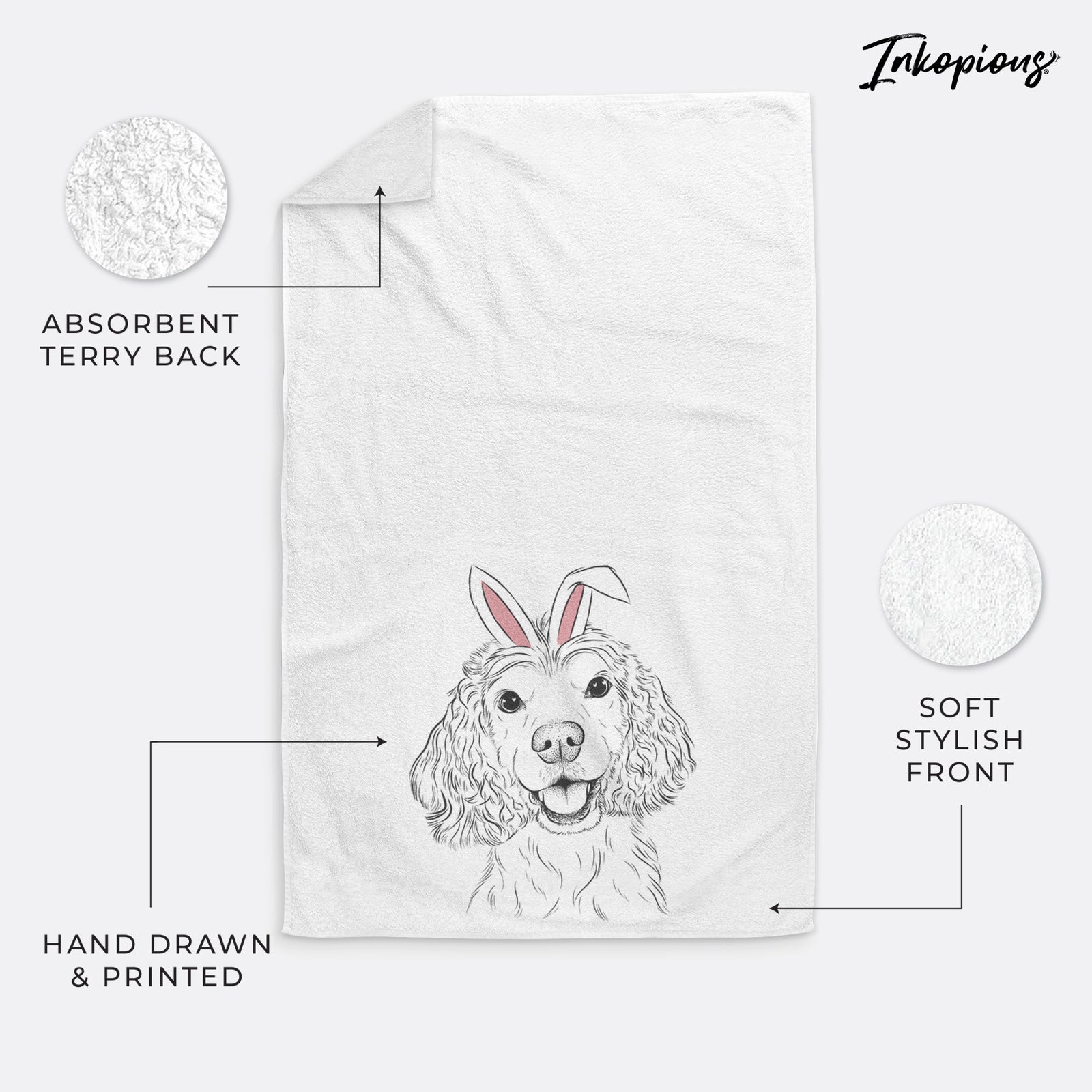 Cricket the American Cocker Spaniel Premium Hand Towel