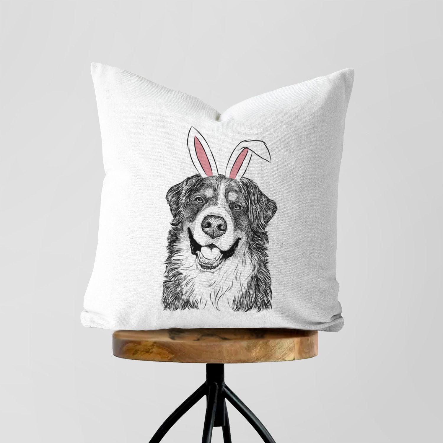 Eiger the Bernese Mountain Dog - Throw Pillow Cover