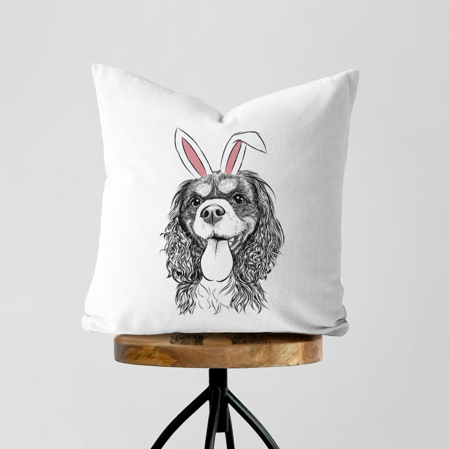 Elizabeth the Cavalier King Charles Spaniel - Throw Pillow Cover