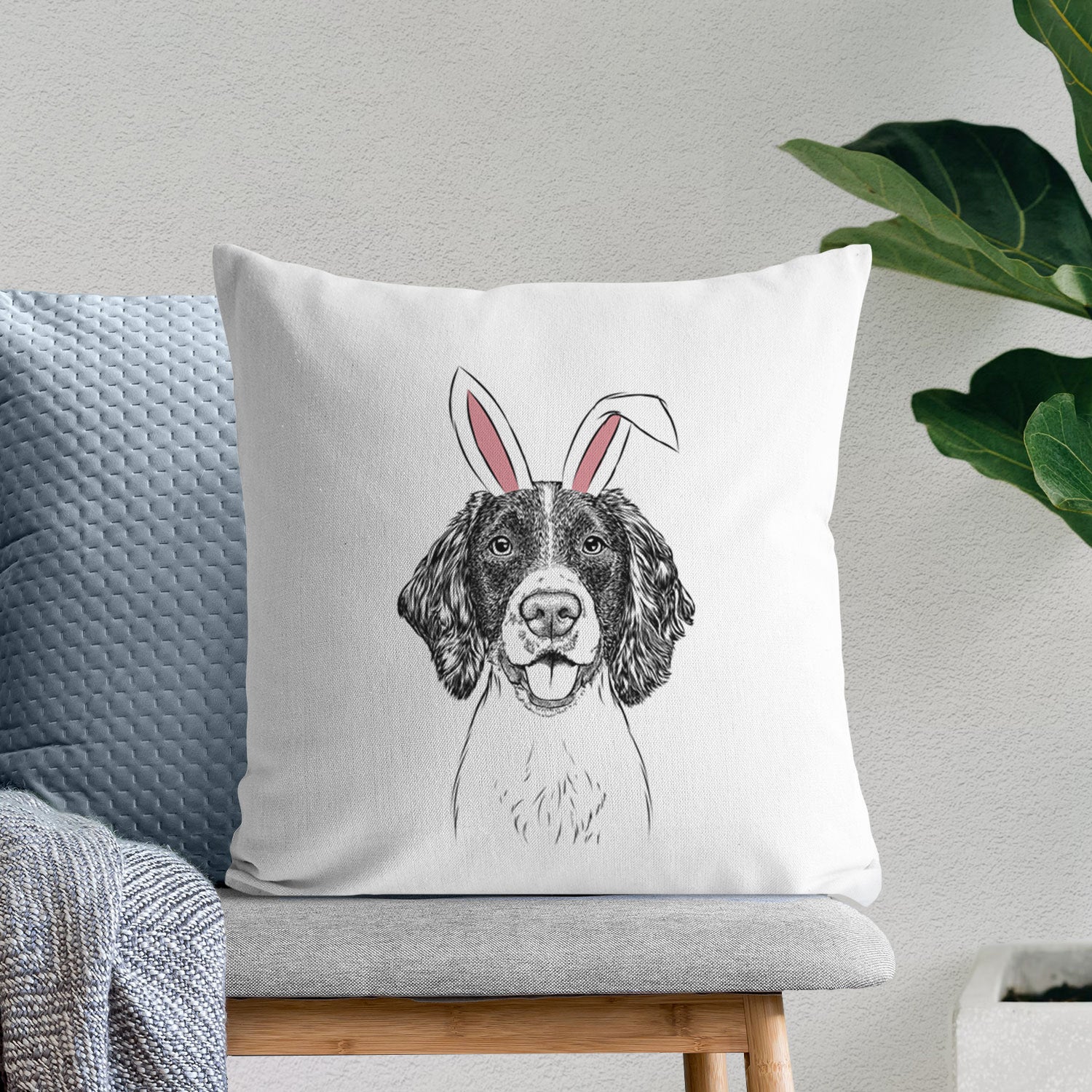 Ever the English Springer Spaniel - Throw Pillow Cover