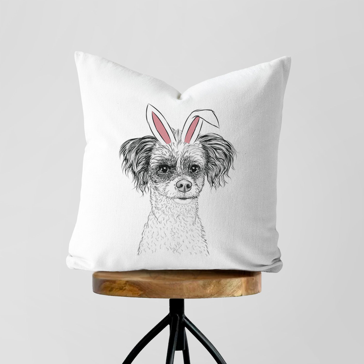 Finley the Papillon Mix - Throw Pillow Cover