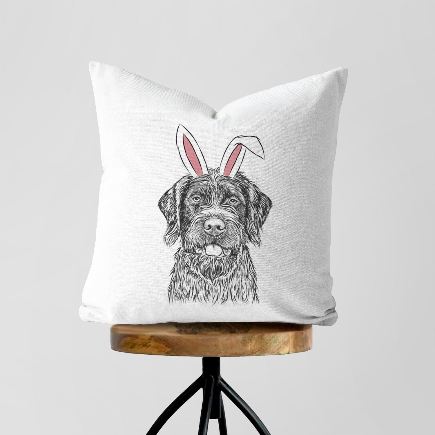 Fletcher the Wirehaired Pointing Griffon - Throw Pillow Cover