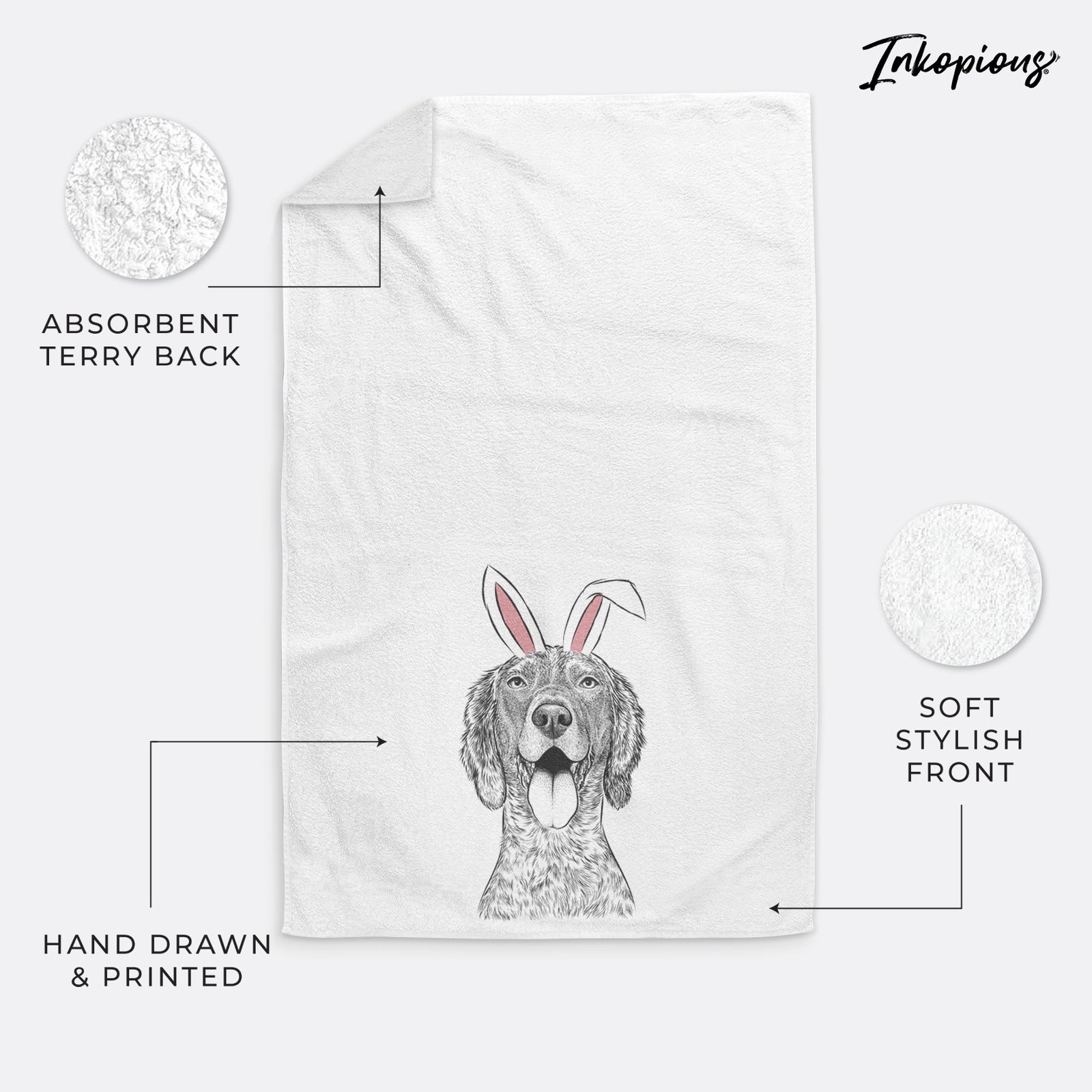 Freddy the English Setter Premium Hand Towel