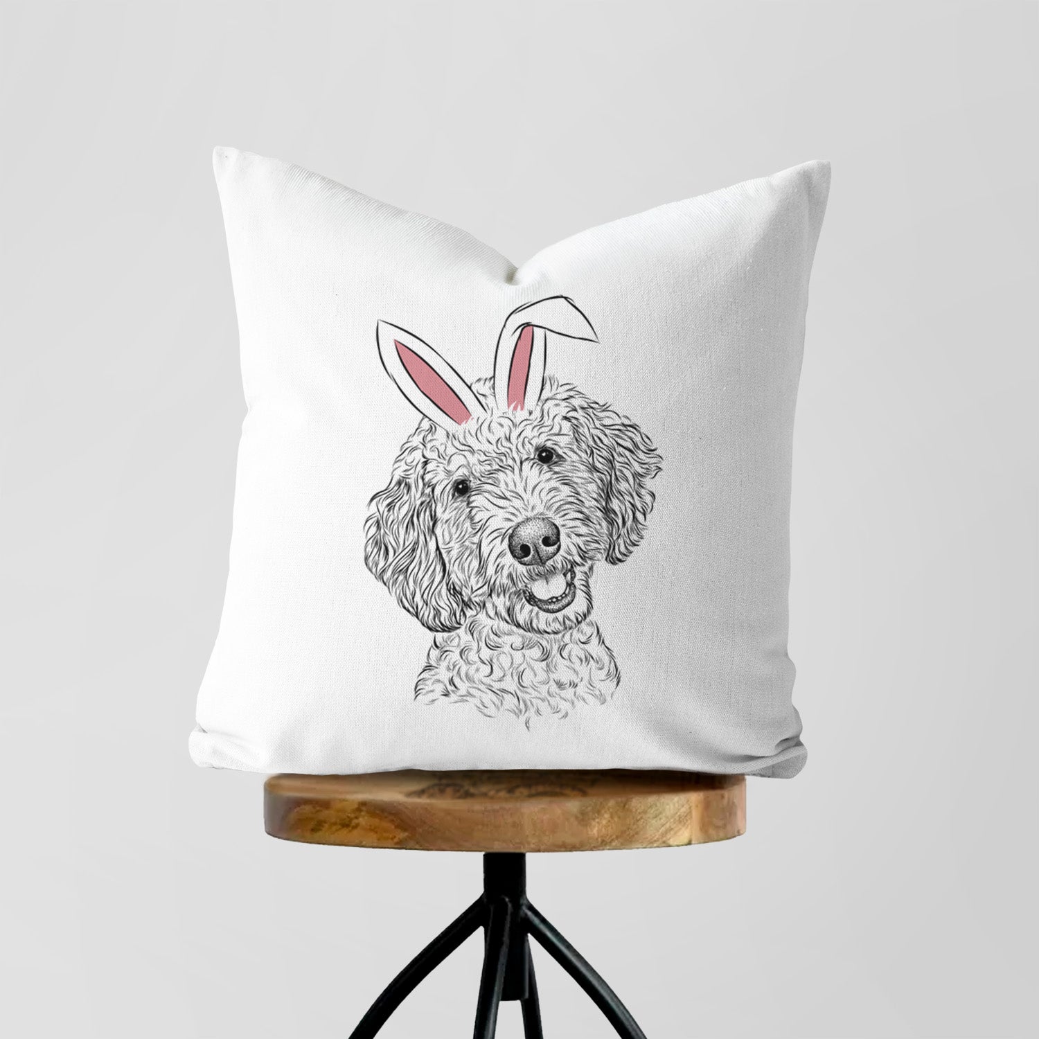 Gizmo the Goldendoodle - Throw Pillow Cover